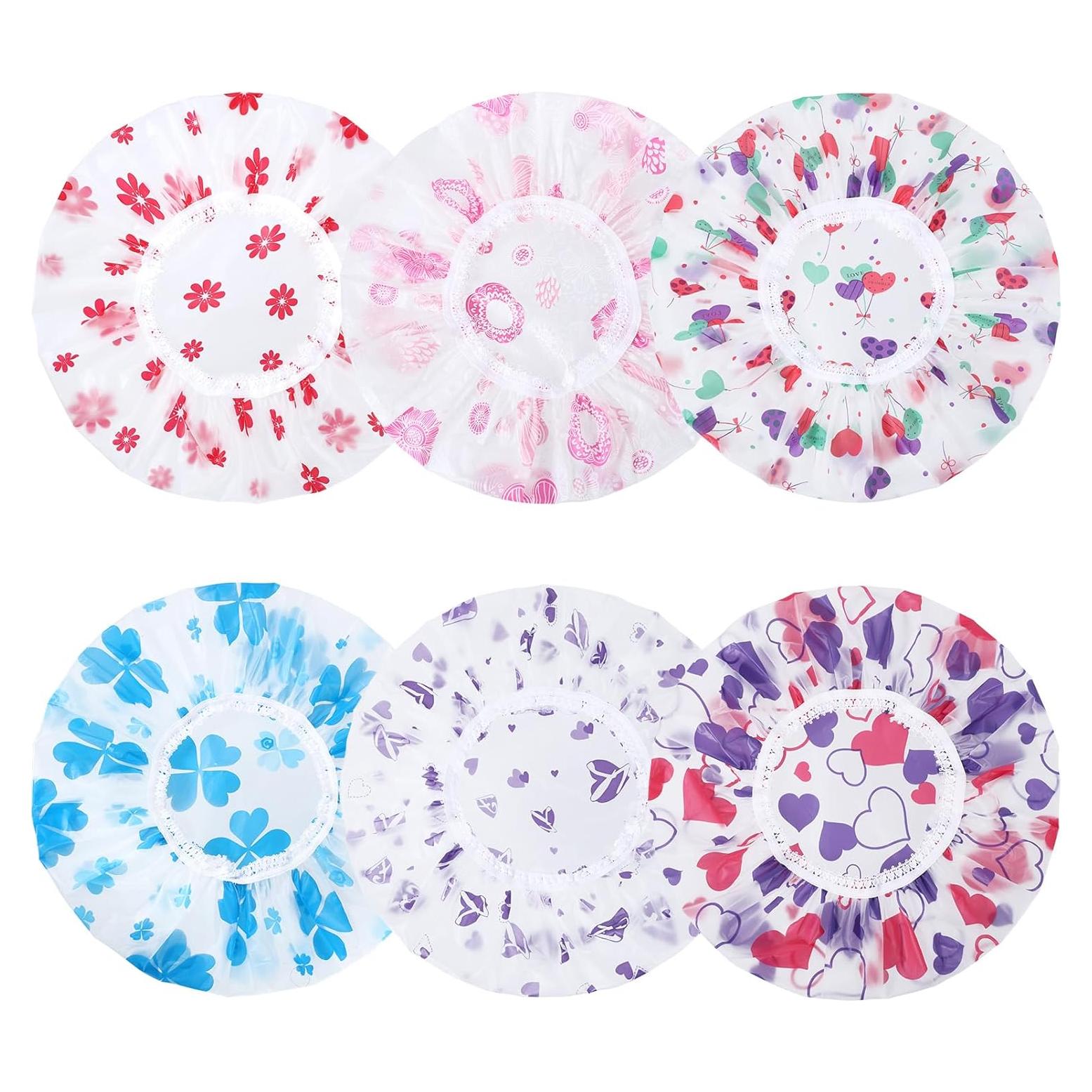 Gorros de Ducha Reutilizables Pengxiaomei - 6 Pcs Multicolor