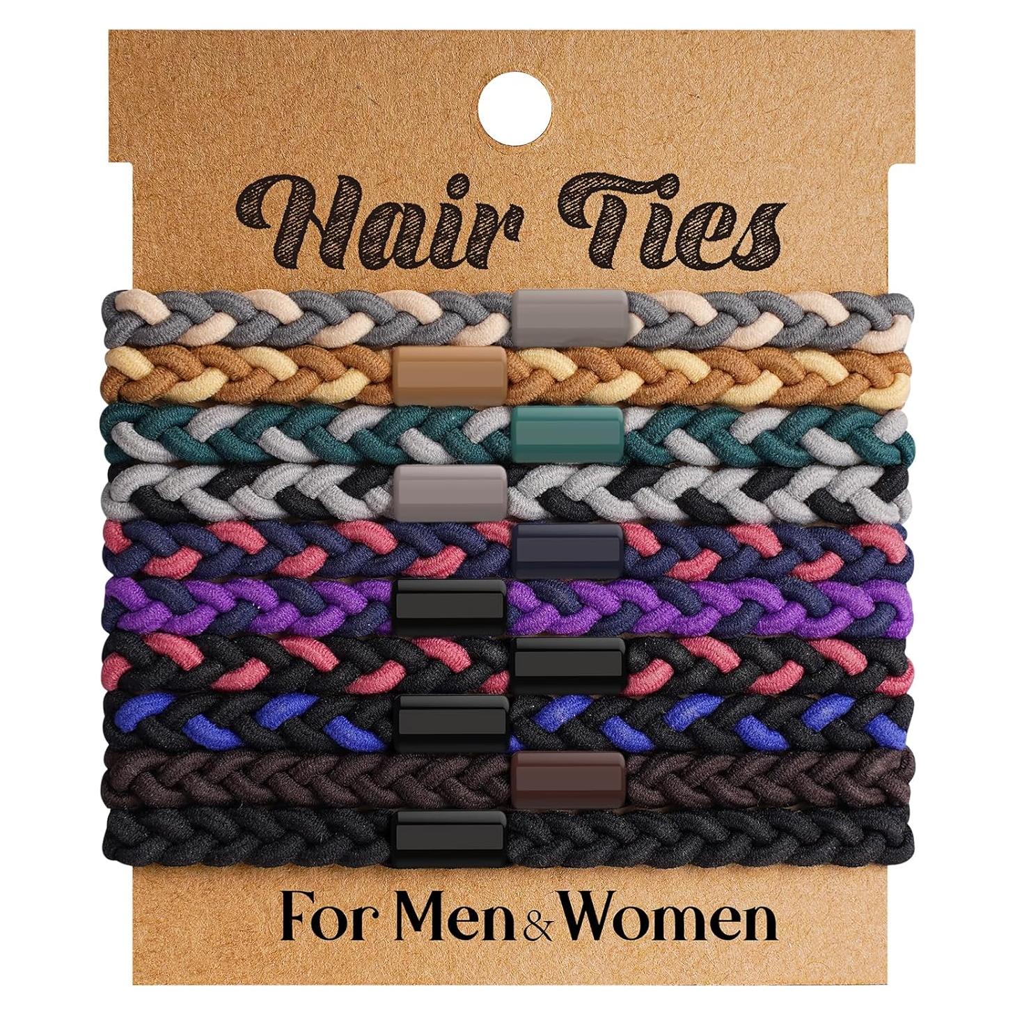 Coletas para Cabello Grueso y Rizado EasYoung 10 Piezas