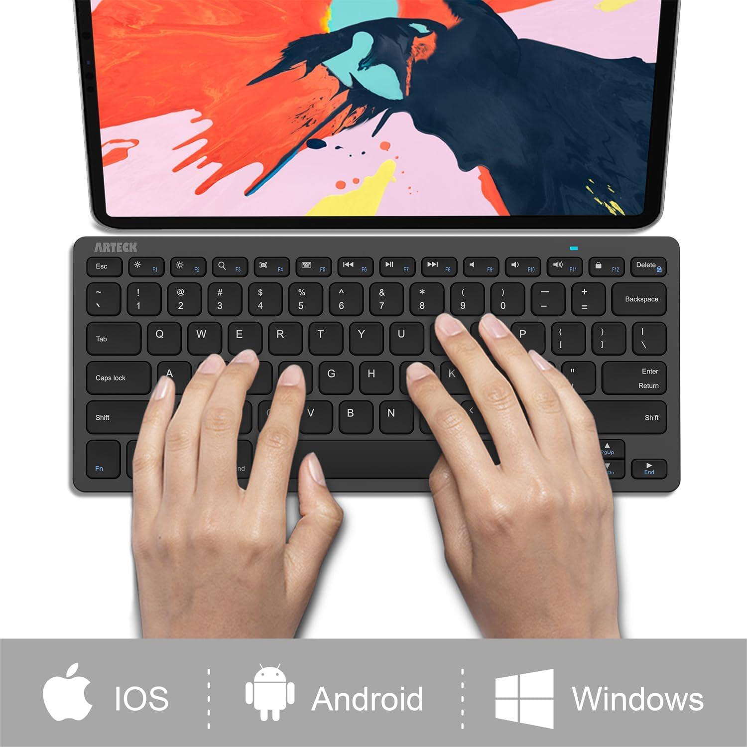 Teclado Bluetooth Arteck Ultra Delgado para iPad y más