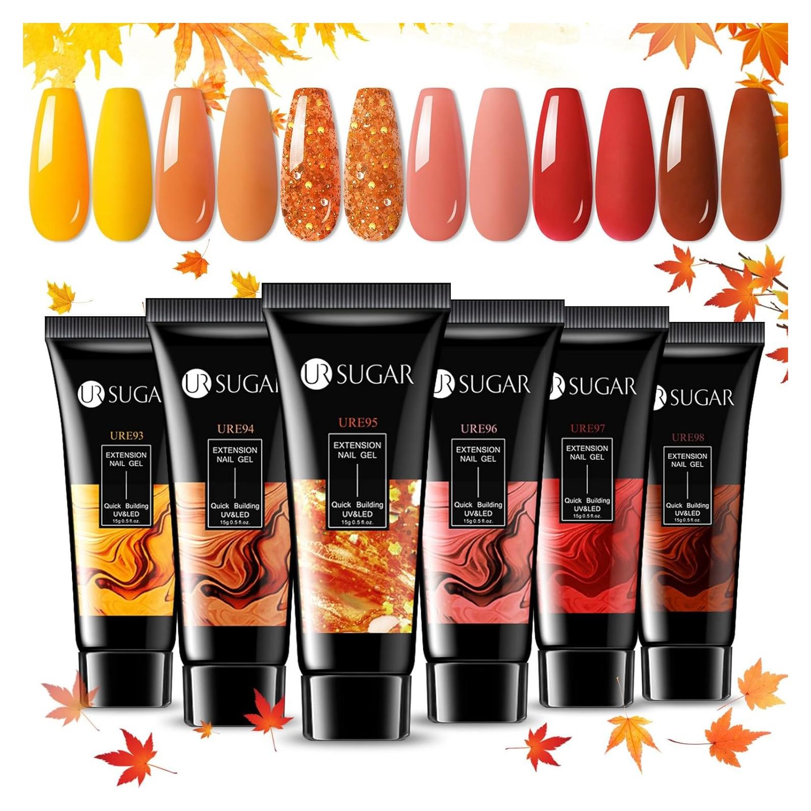 Set de Gel para Extensión de Uñas UR SUGAR 6 Colores Otoño