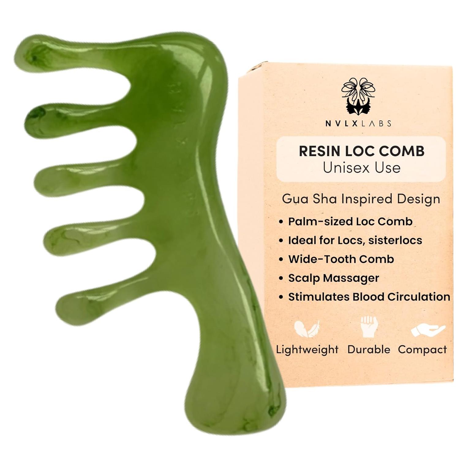 Peine Loc NVLX LABS - Masajeador Cuero Cabelludo 10.16 cm