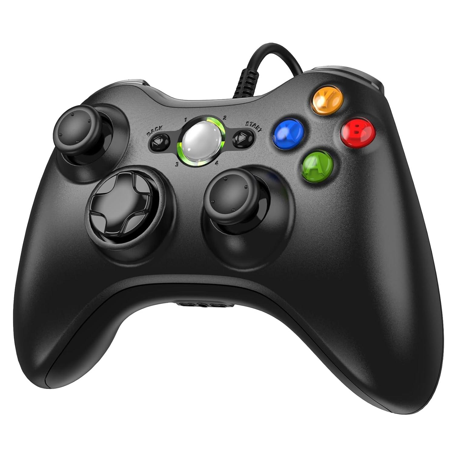 Controlador Etpark con cable para Xbox 360 y PC - Negro