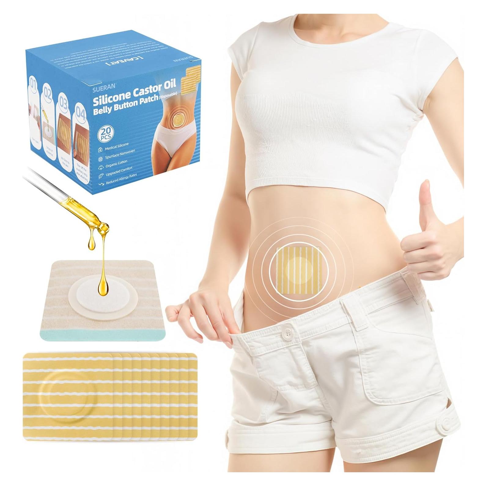 20 Parches de Aceite de Ricino de Silicona SUERAN - Higiénicos