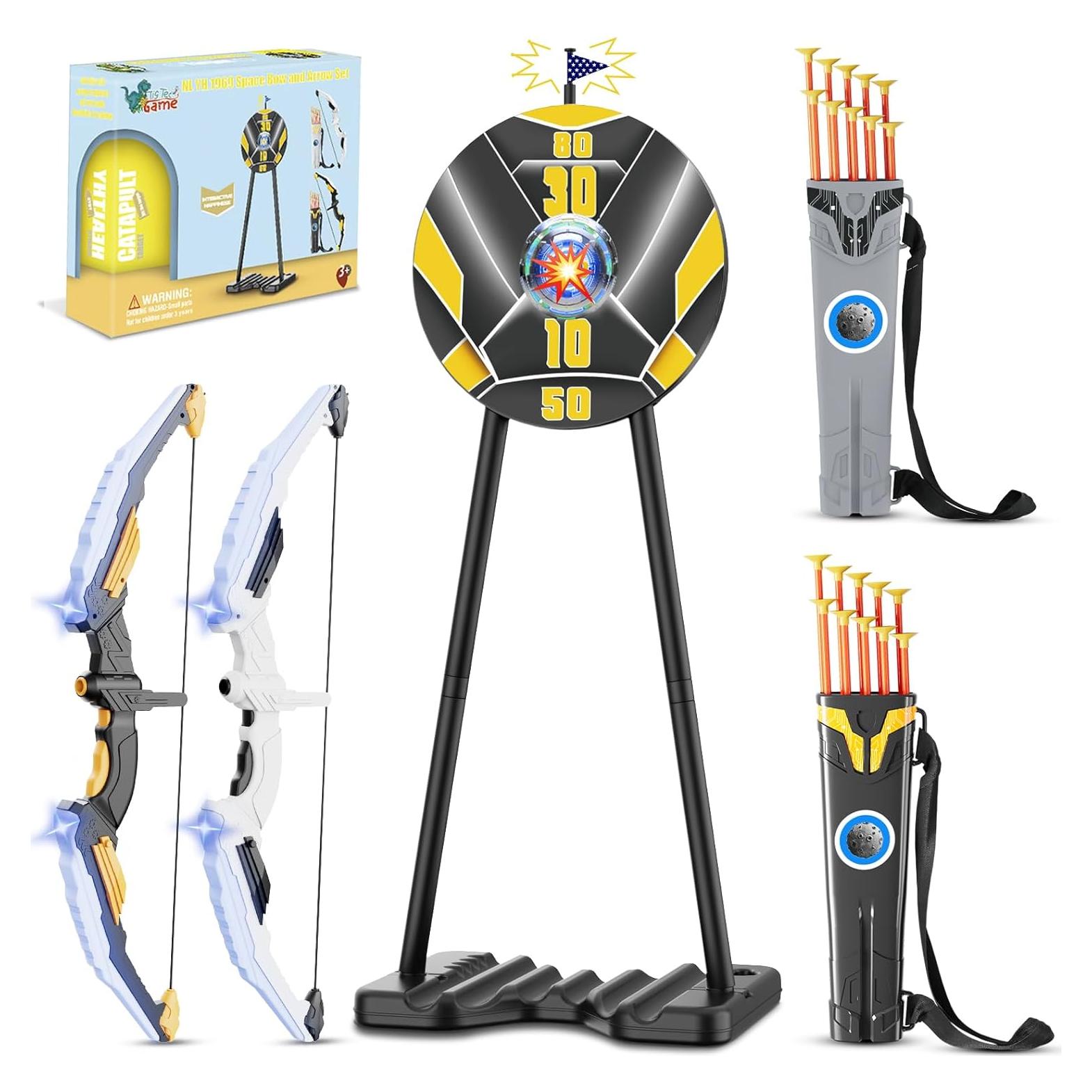 Set de Arco y Flecha LED TIGTECGAME con 20 Flechas y Objetivo
