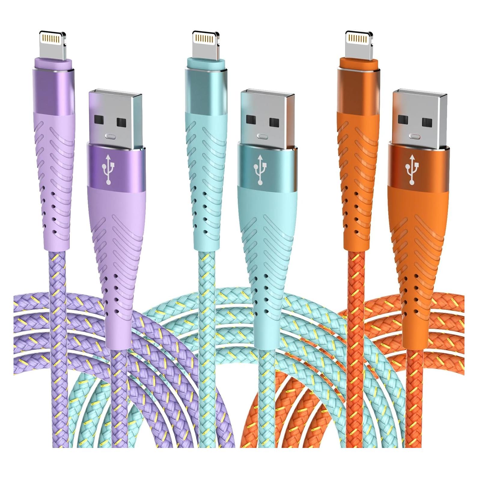 Cable de Carga Rápida Cuanyeon 1.83m MFi para iPhone