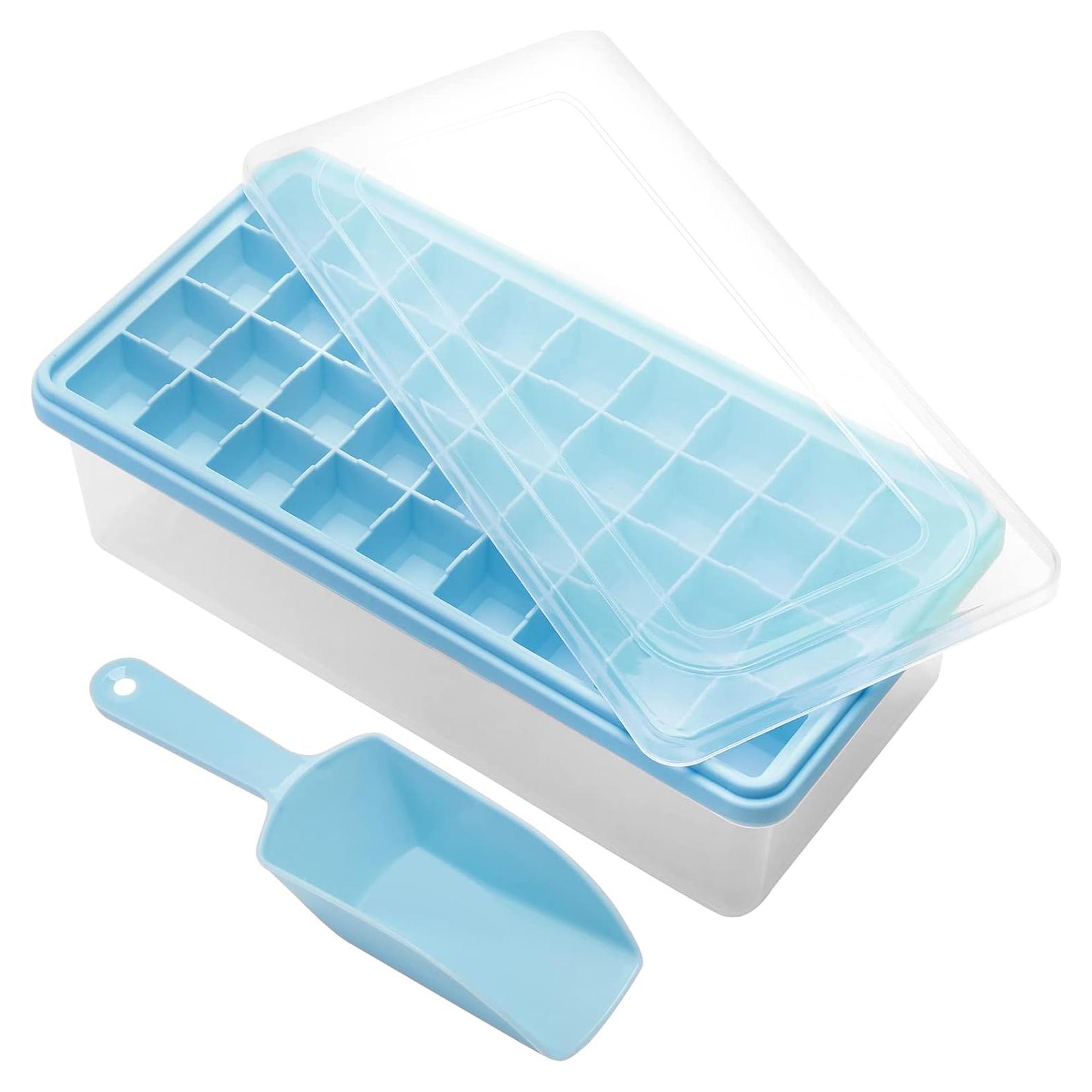 Bandeja de Hielo de Silicona CZWL&HG con Tapa y Cubo 36 Piezas