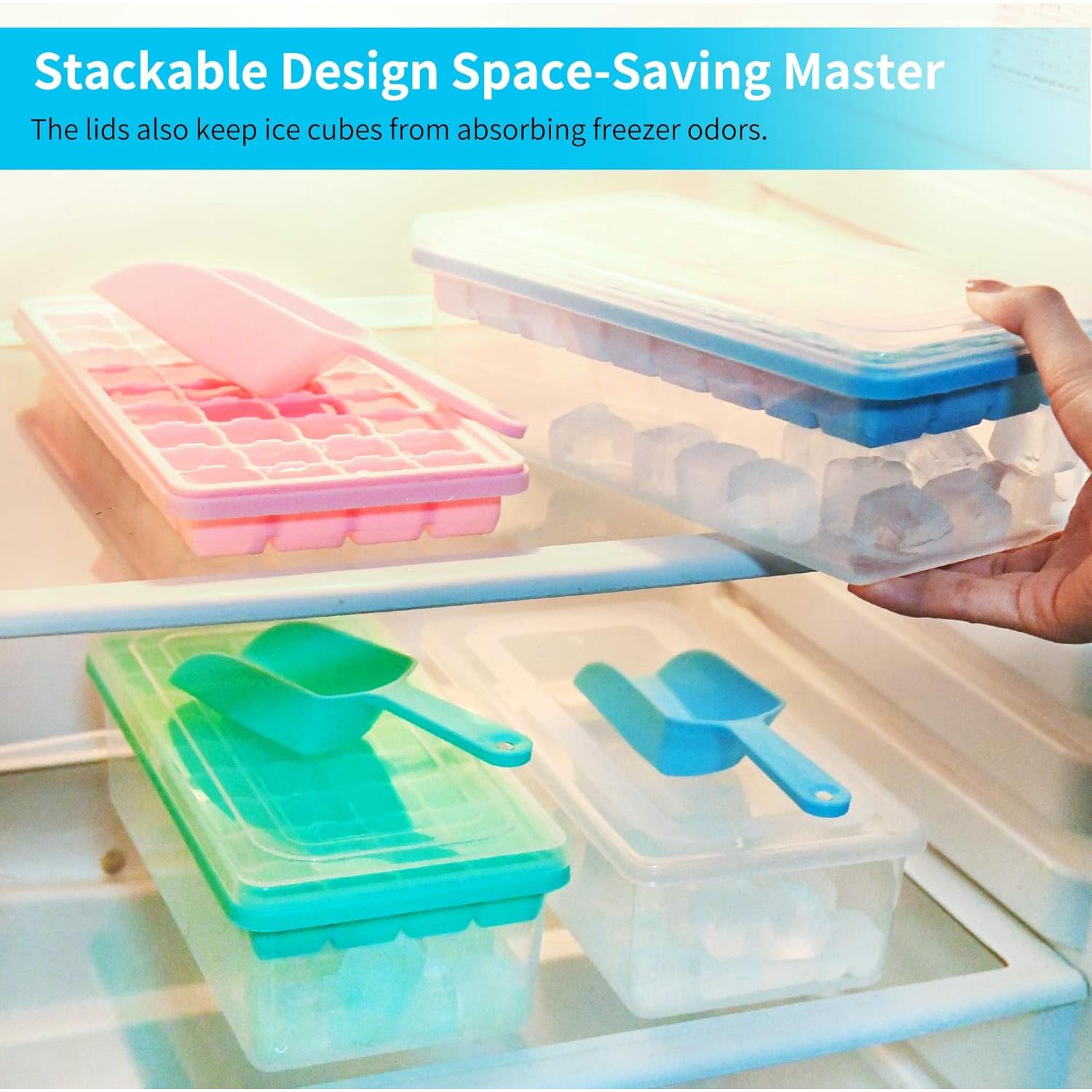 Bandeja de Hielo de Silicona CZWL&HG con Tapa y Cubo 36 Piezas