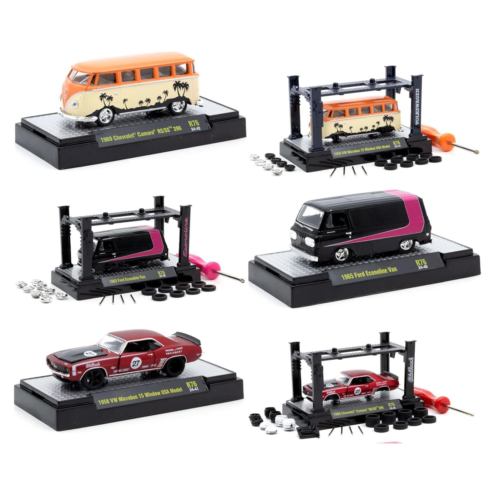 Juego de Modelos de Automóviles M2 Machines 3 Piezas 1/64