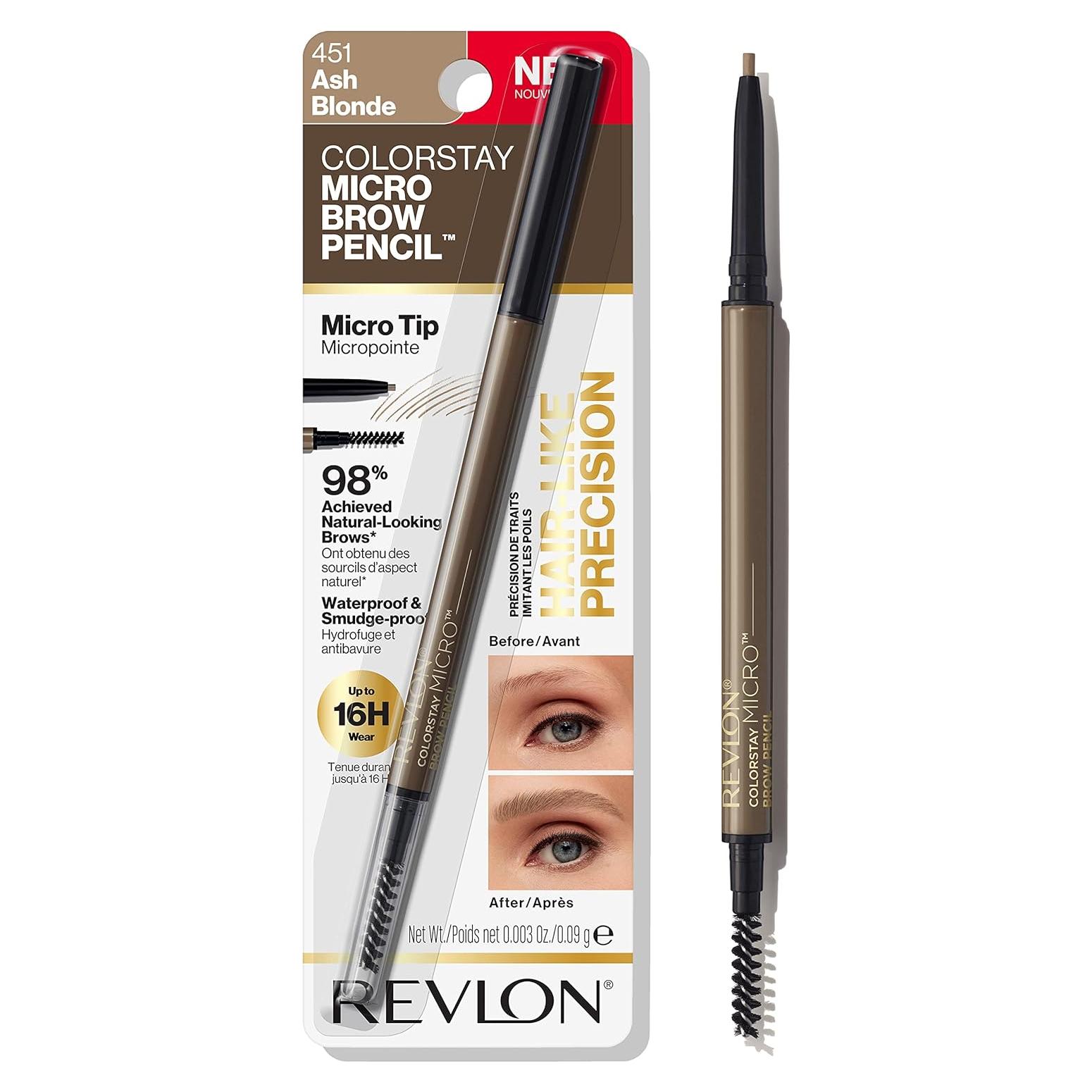 Lápiz de Cejas Micro ColorStay Revlon 451 Rubio Ceniza 5g