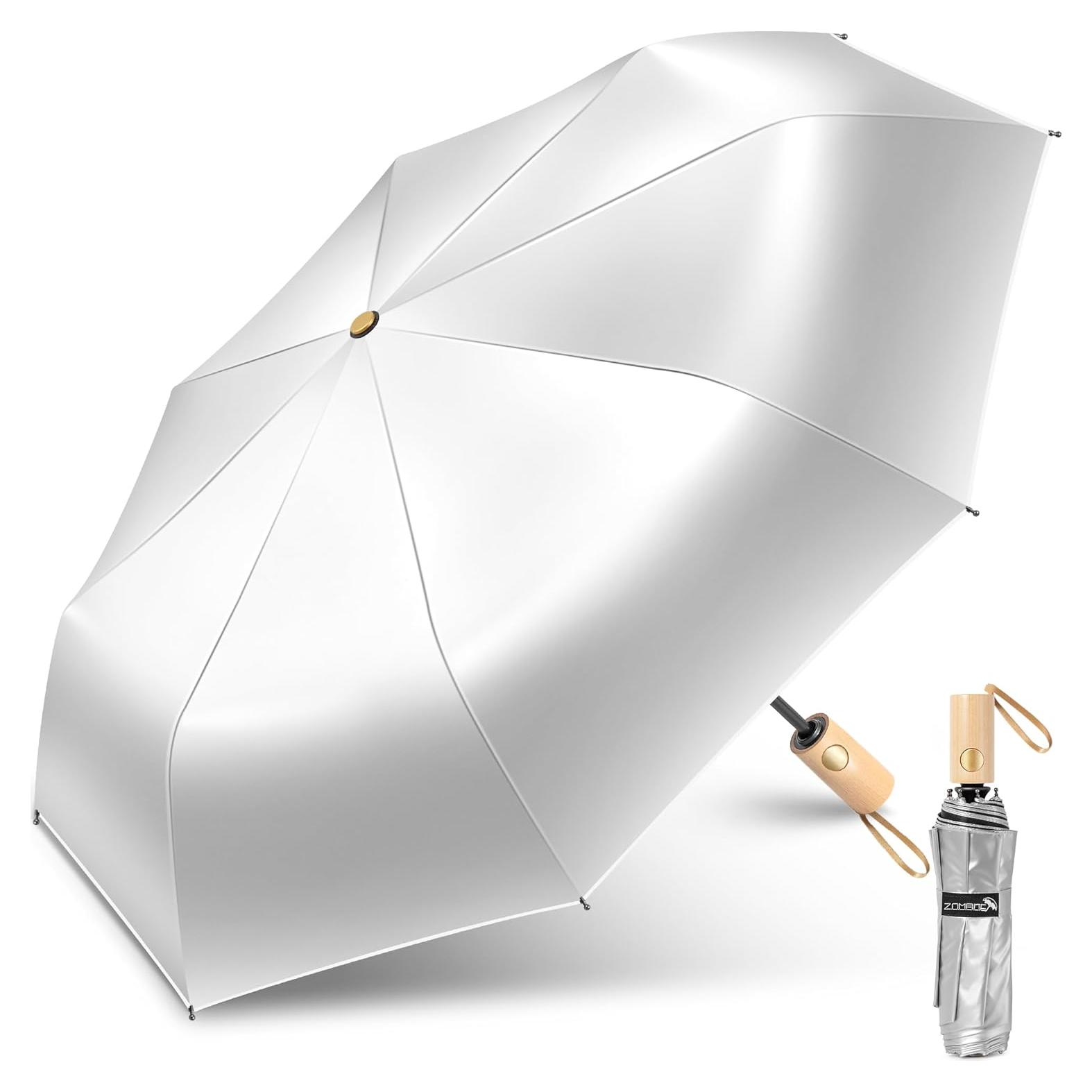 Paraguas ZOMAKE UV Plegable 109 cm UPF 50+ Automático Negro