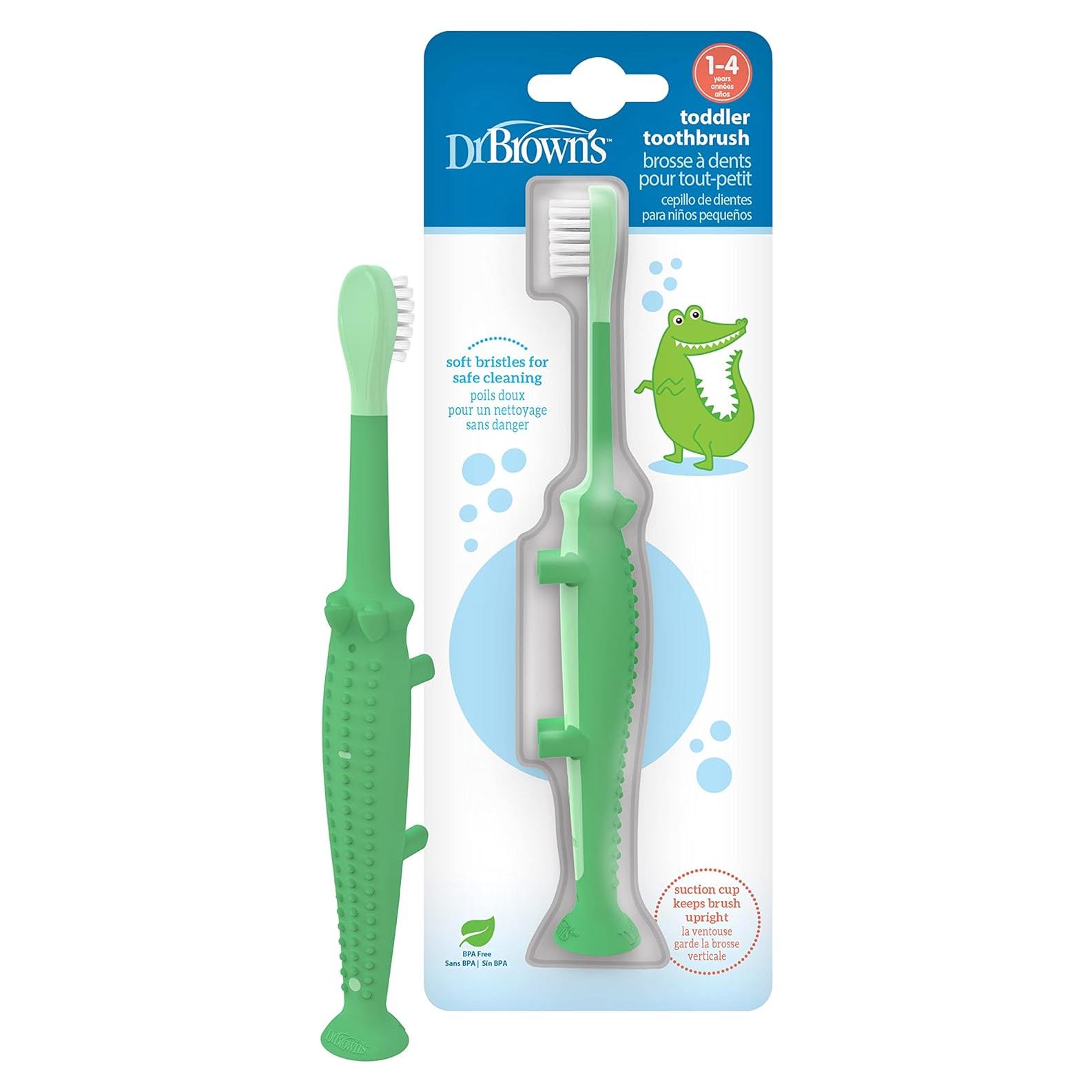 Cepillo de dientes Dr. Brown Cocodrilo para niños 1-4 años