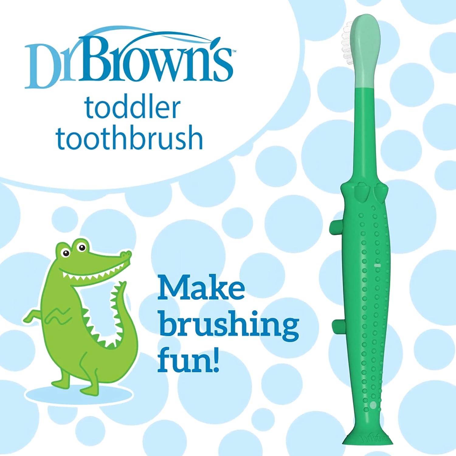 Cepillo de dientes Dr. Brown Cocodrilo para niños 1-4 años