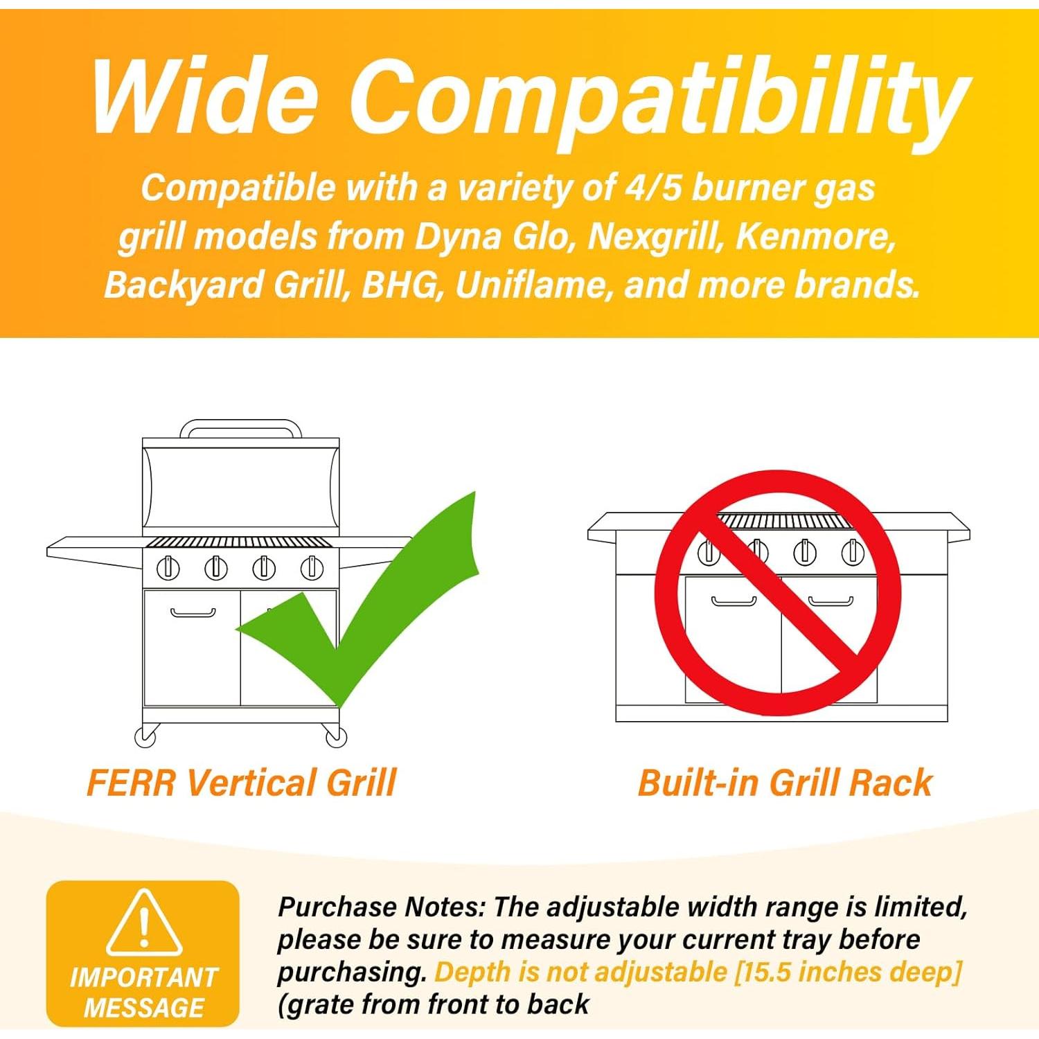 Bandeja de Goteo Universal Suranew para Parrillas de Gas 61-76cm