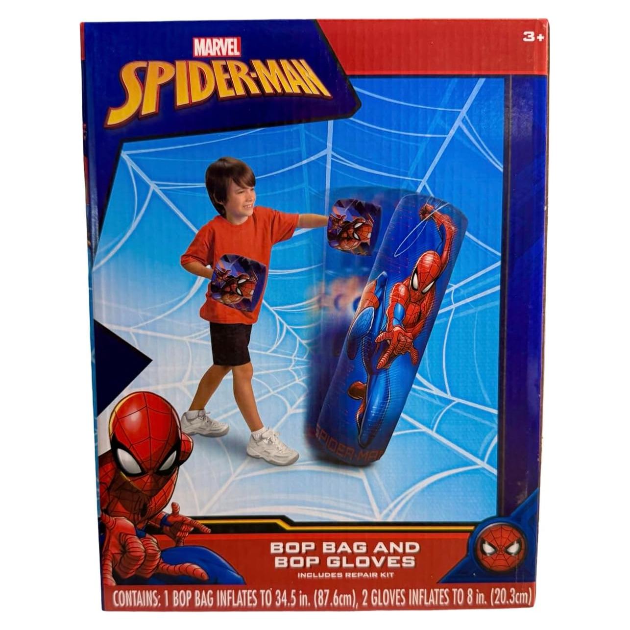 Bolsa Inflable Bop Spiderman con Guantes para Niños 87.6 cm