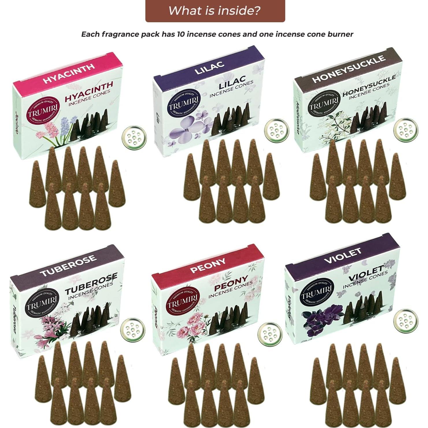 Conos de Incienso Trumiri Blossom - 60 Conos Aromáticos