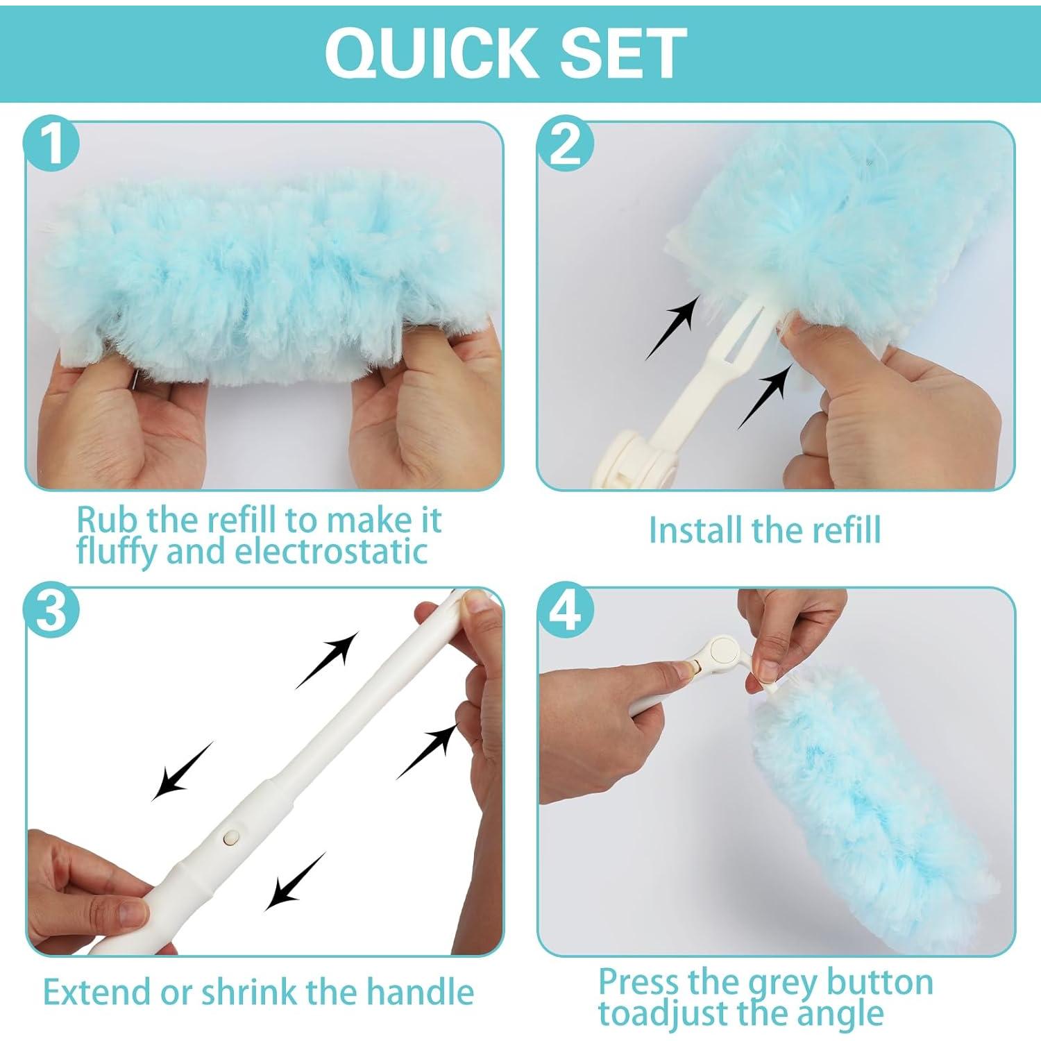 Kit de Recargas Rokkibom para Duster 360° - 25 Paquetes y Mango