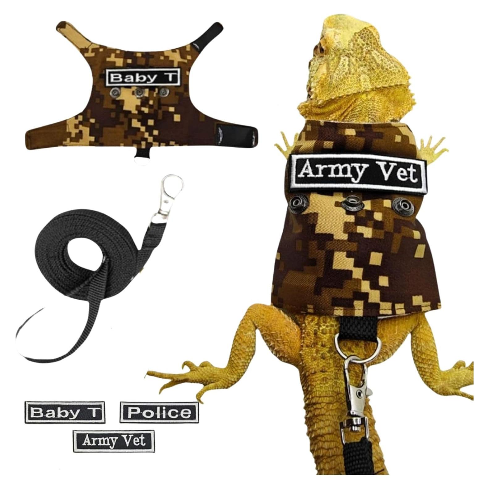 Conjunto Arnés y Correa Camuflaje KUNBIUH para Dragón Barbudo