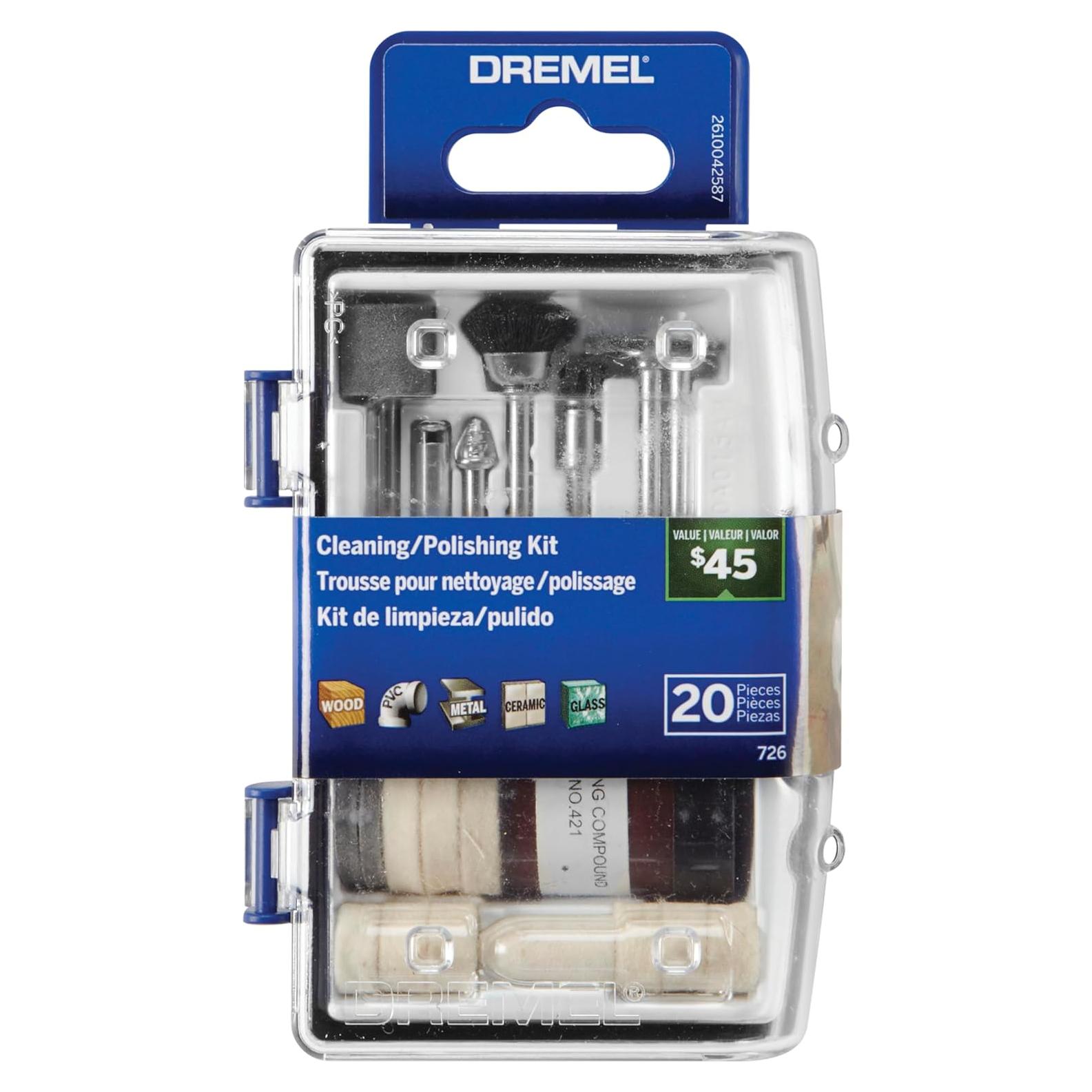 Kit de Accesorios Dremel 726-01 para Limpieza y Pulido - 20 Piezas