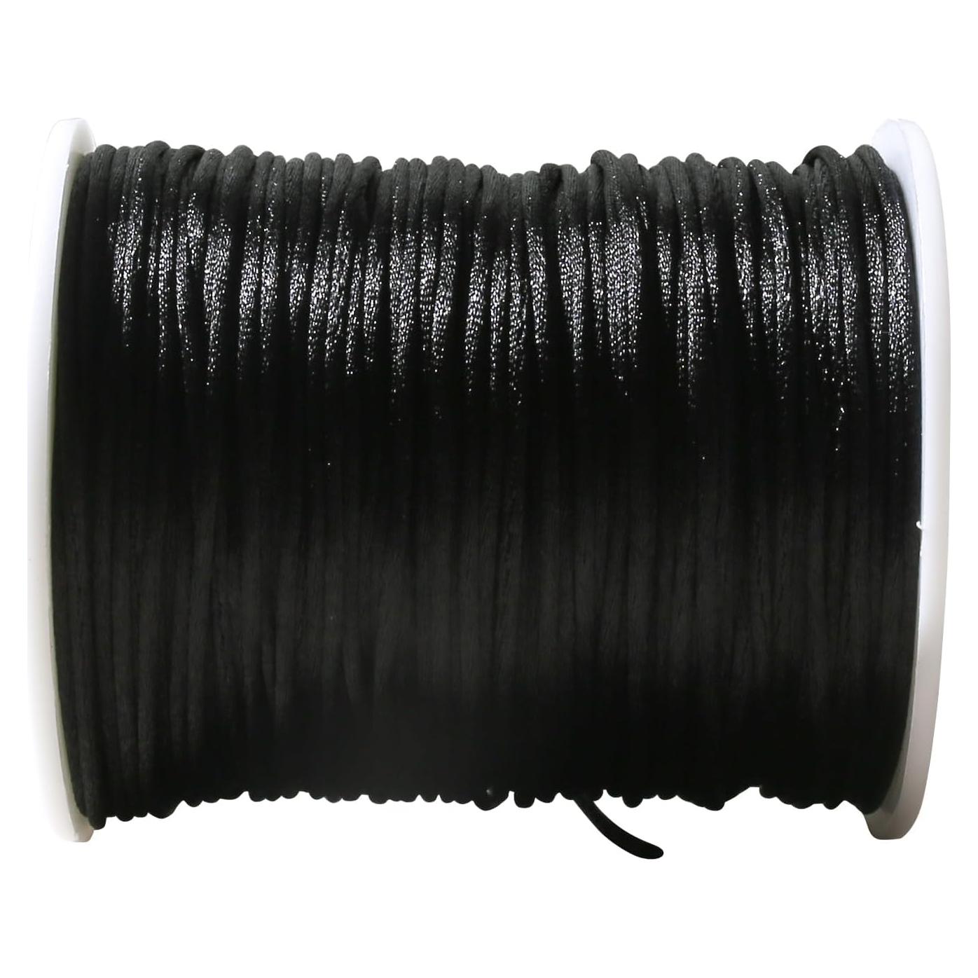 Cuerda de Nylon Satén Negra Promise Babe 75m para Manualidades