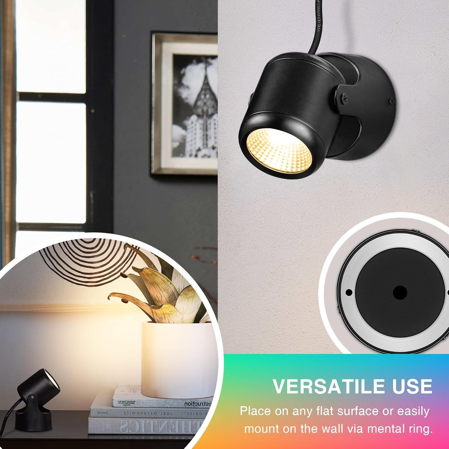 Luces Spot LED RGBW URTOM 6W 2 Paquete con Control Remoto