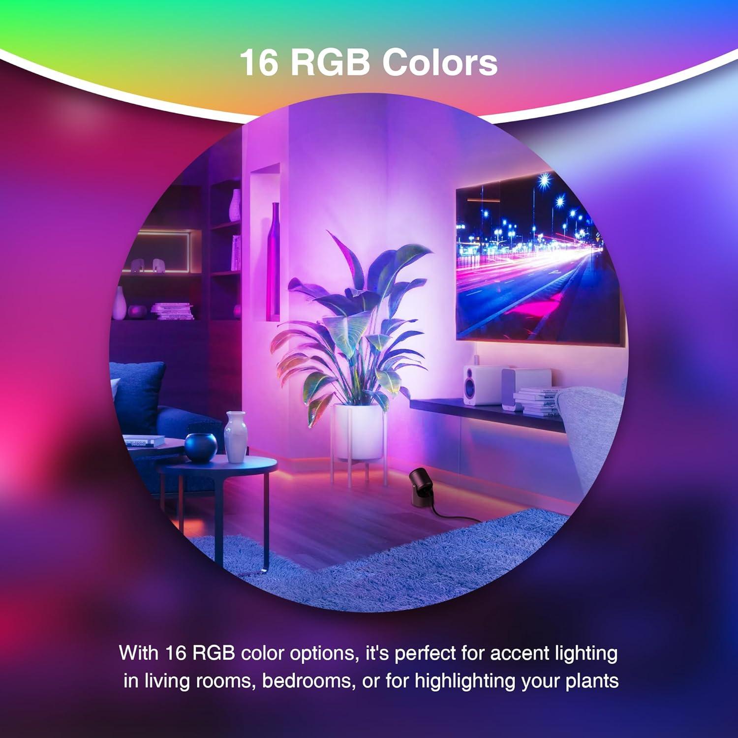 Luces Spot LED RGBW URTOM 6W 2 Paquete con Control Remoto