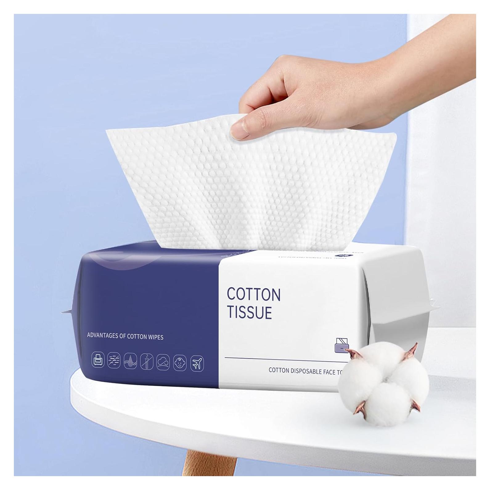 Toallas Faciales Desechables BODFPPC - 100 Unidades Algodón 20x20cm