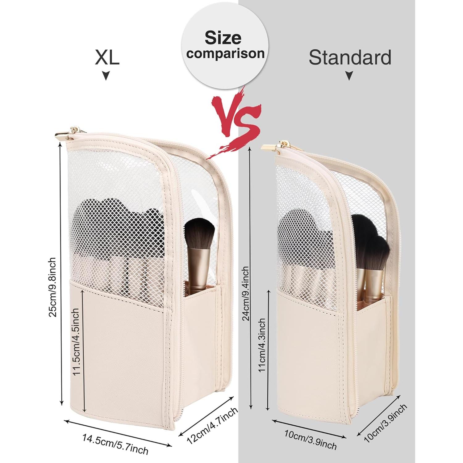 Bolsa Organizadora de Pinceles de Maquillaje MONSTINA Extra Grande Beige