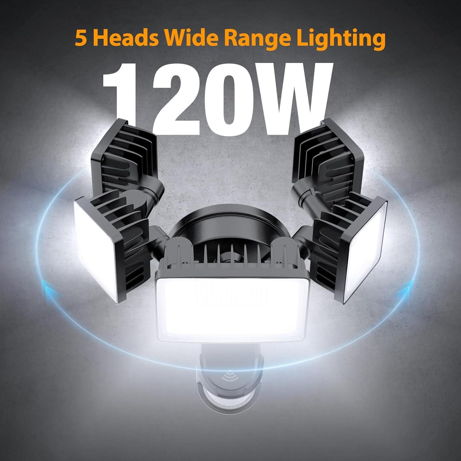 Luz LED de Seguridad Inteligente Onforu 120W con Sensor WiFi