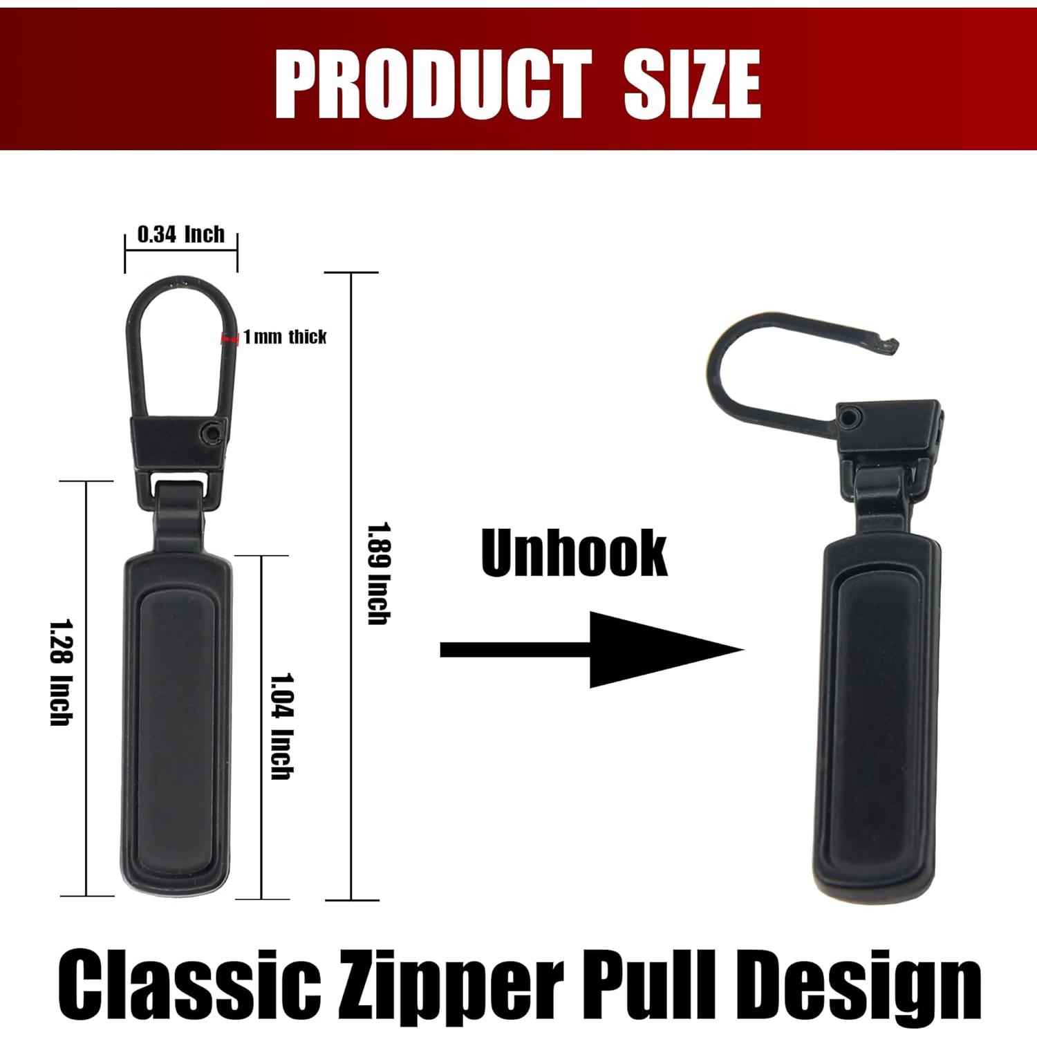 Kit de 10 Tiradores de Cremallera Metal SINCCO Multicolor