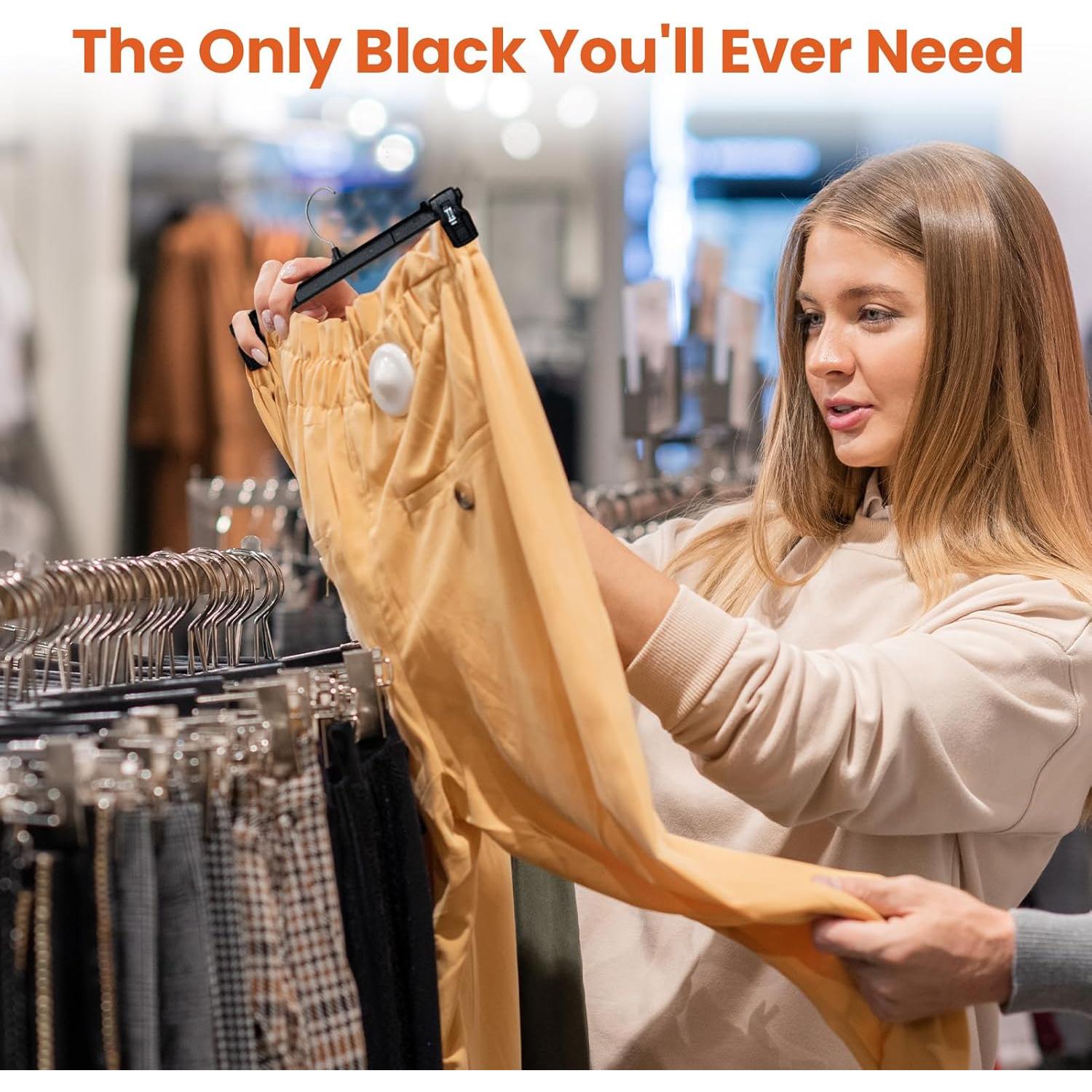 Perchas para Pantalones con Clips Antideslizantes HOUSE DAY - Paquete de 10