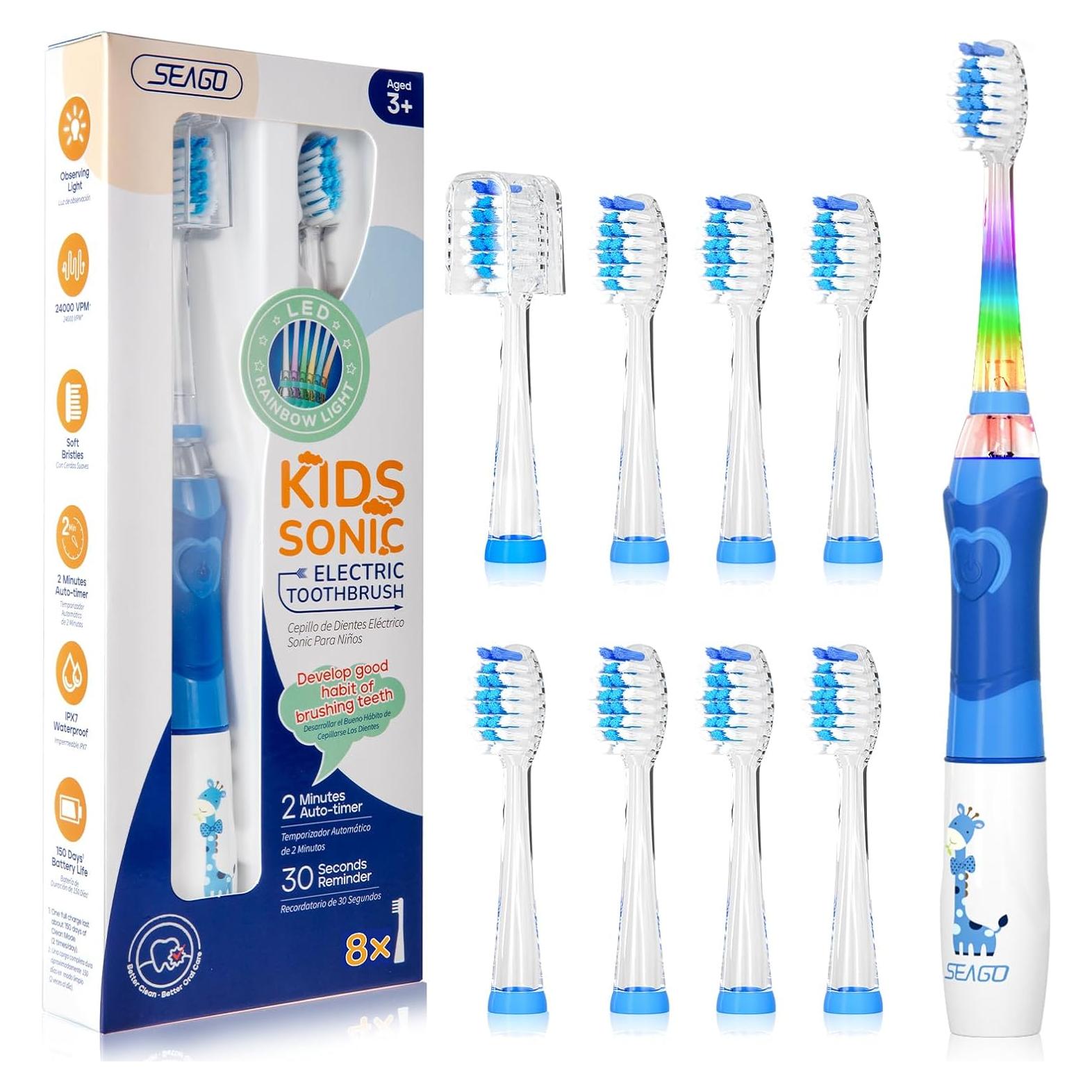 Cepillo de Dientes Eléctrico SEAGO SG-977 para Niños Azul