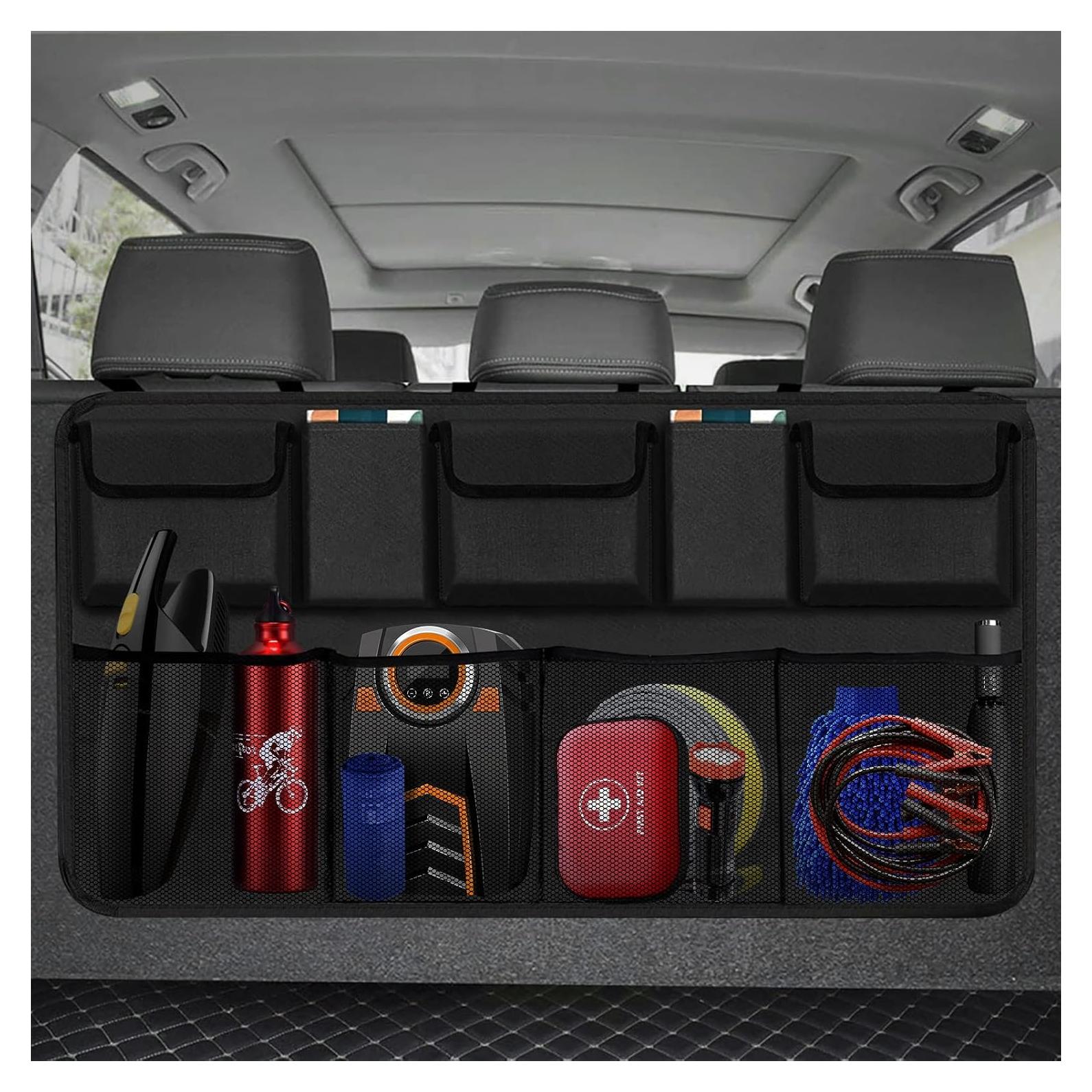 Organizador de Maletero Snuopfy Negro con 9 Bolsillos - 10 Litros