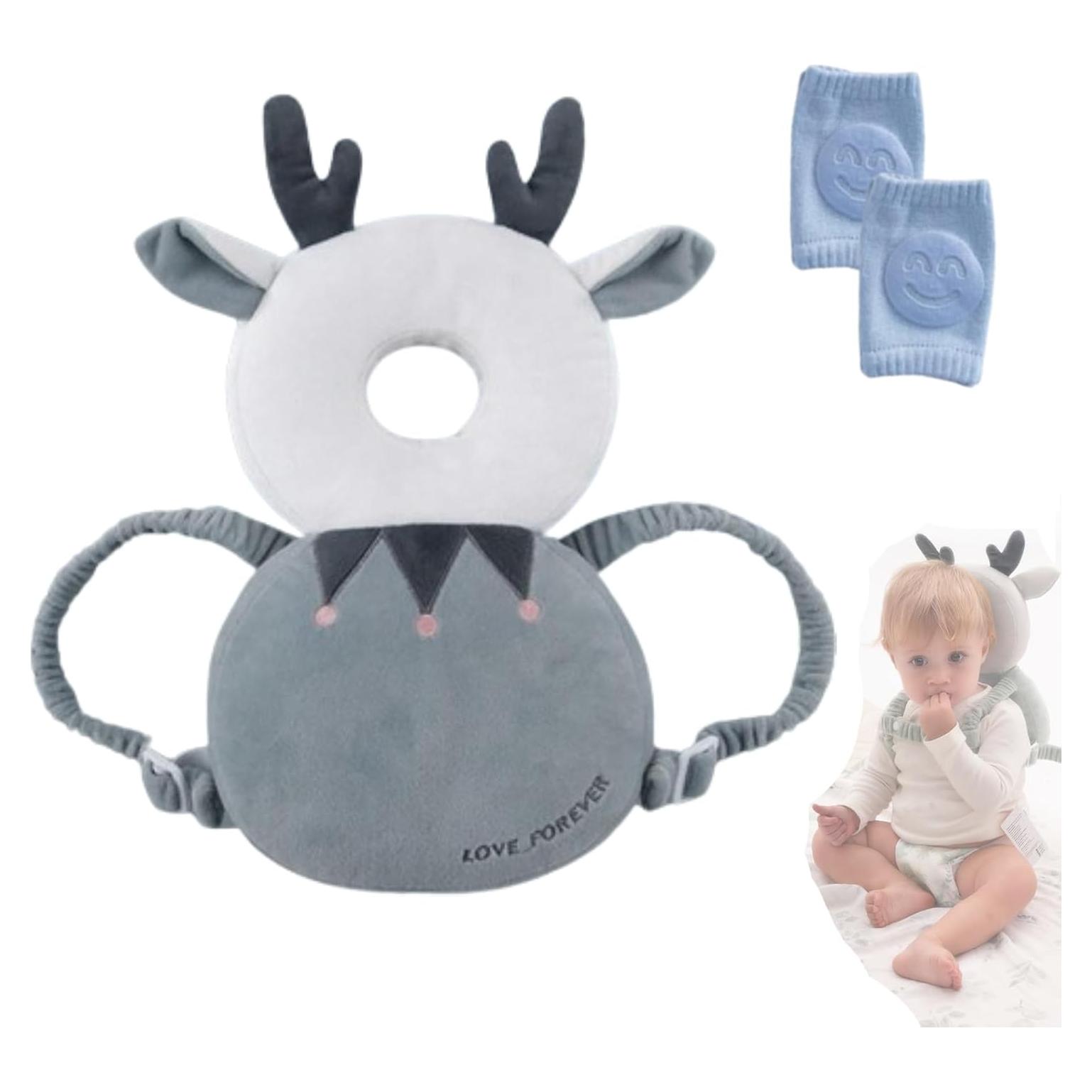 Protector de Cabeza para Bebé Minochi con Rodilleras Ajustables