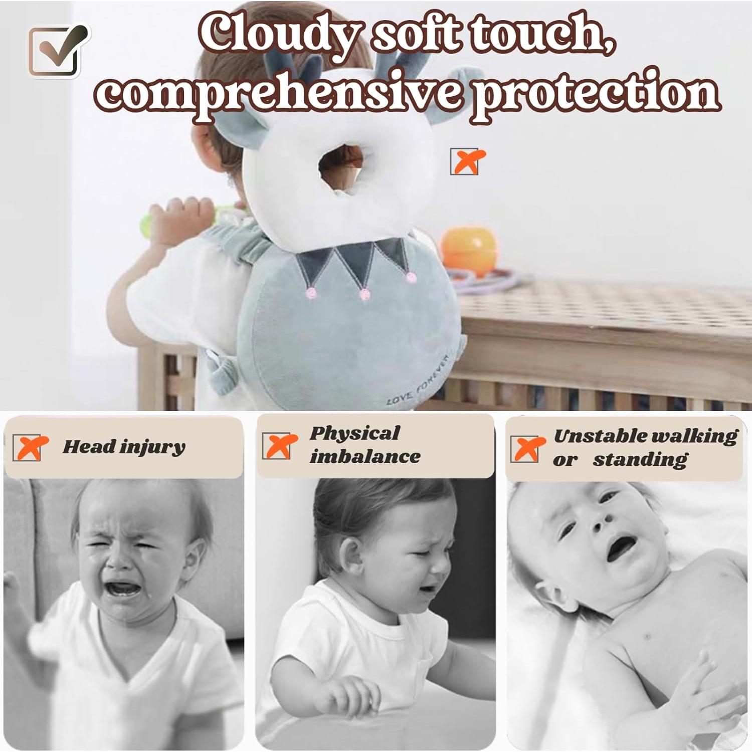 Protector de Cabeza para Bebé Minochi con Rodilleras Ajustables