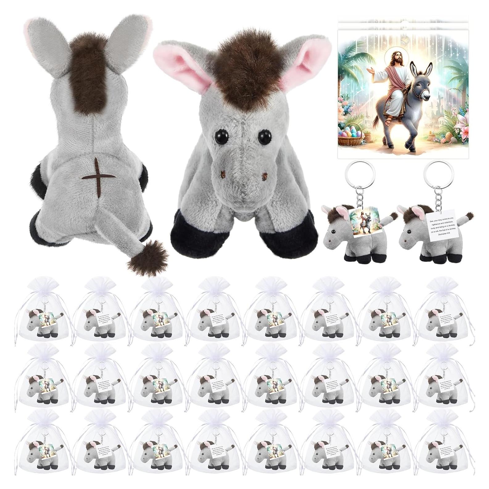 Llaveros de Peluche Burro Shappy - 3 Piezas 10 cm