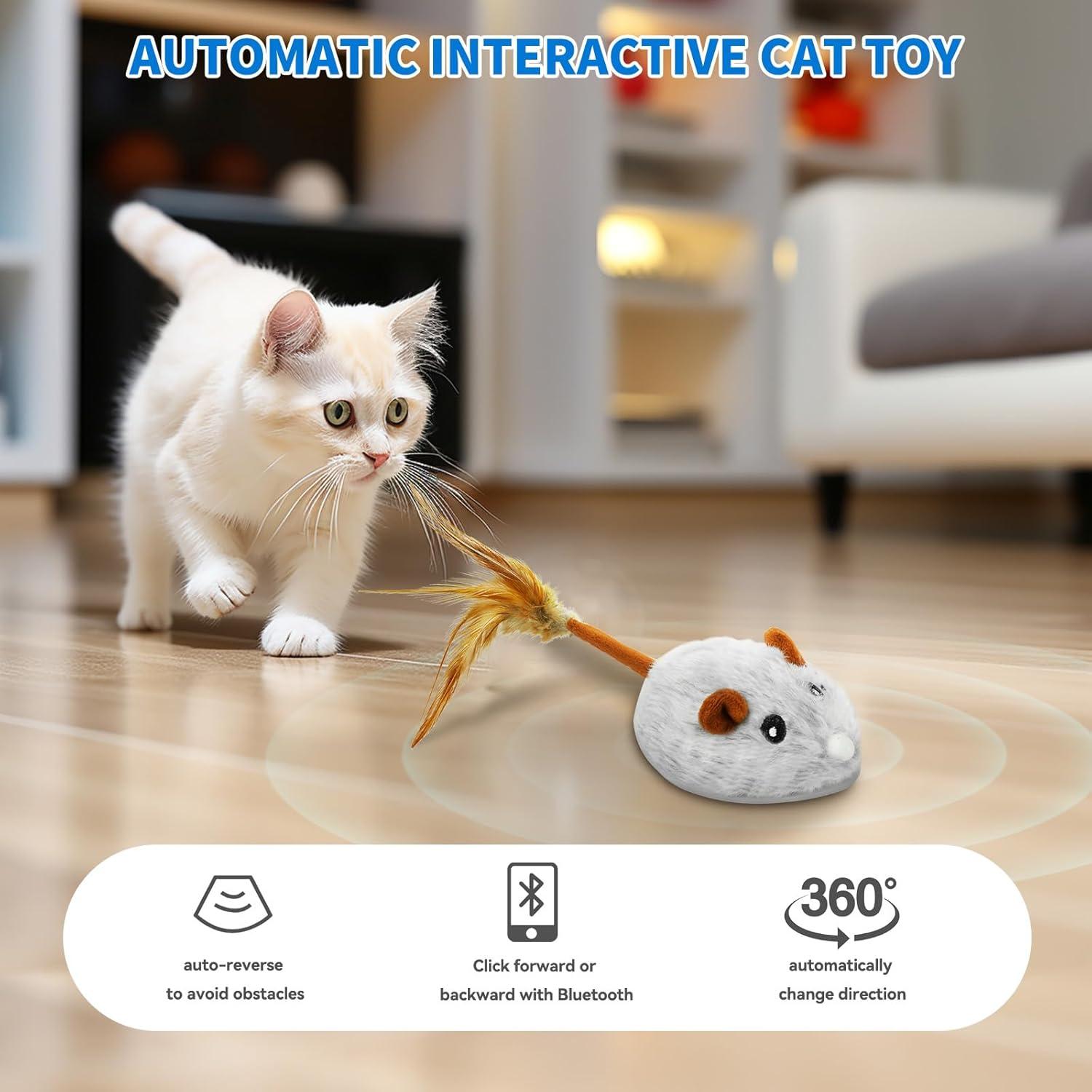 Juguete Interactivo para Gatos Crazydeer - Ratón Automático