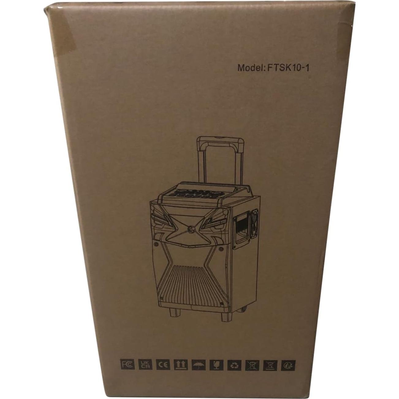 Máquina de Karaoke GEYGUY 10" Bluetooth 600W con 2 Micrófonos