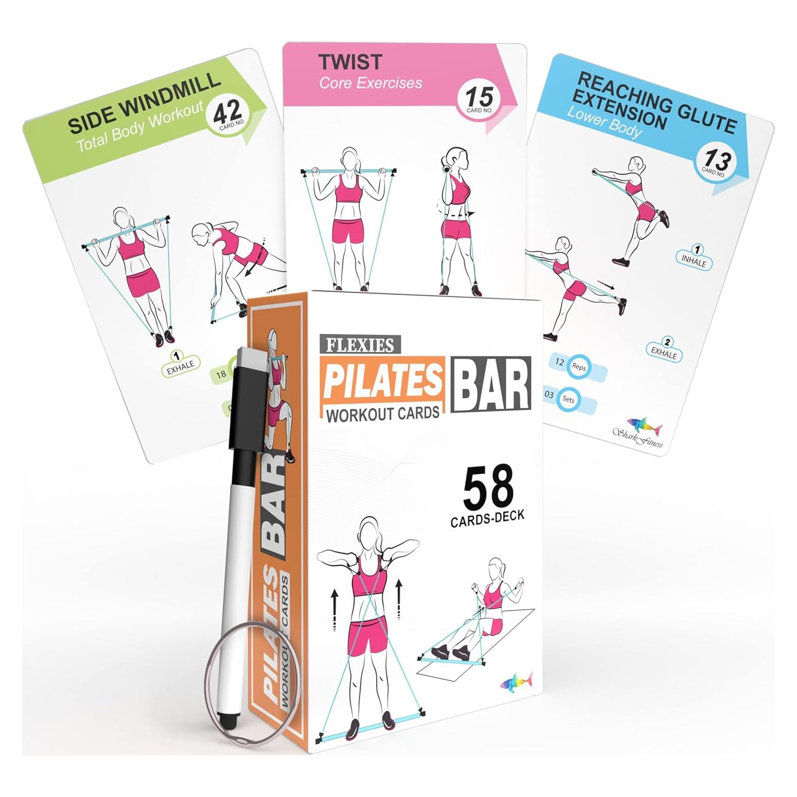 Tarjetas de Entrenamiento de Pilates Flexies - 58 Tarjetas