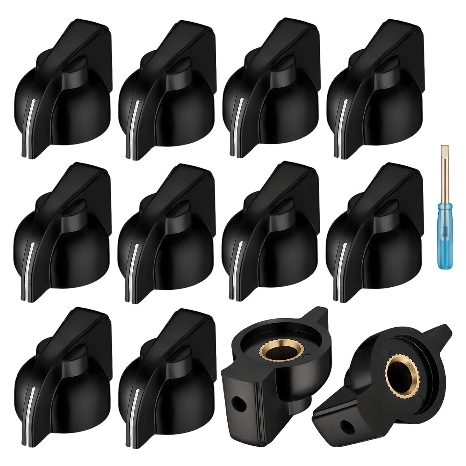 Perillas de Potenciómetro DROK 6mm Negras - Paquete de 10