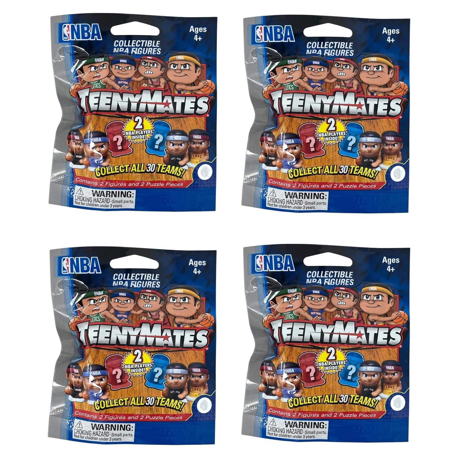Conjunto de Figuras de Baloncesto NBA Teenymates - 4 Paquetes