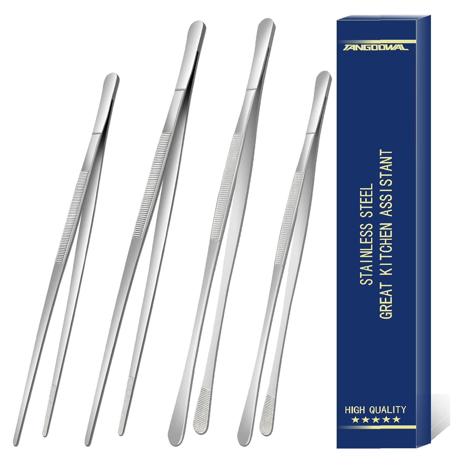 Juego de Pinzas de Cocina 4 Piezas Tangoowal Acero Inoxidable