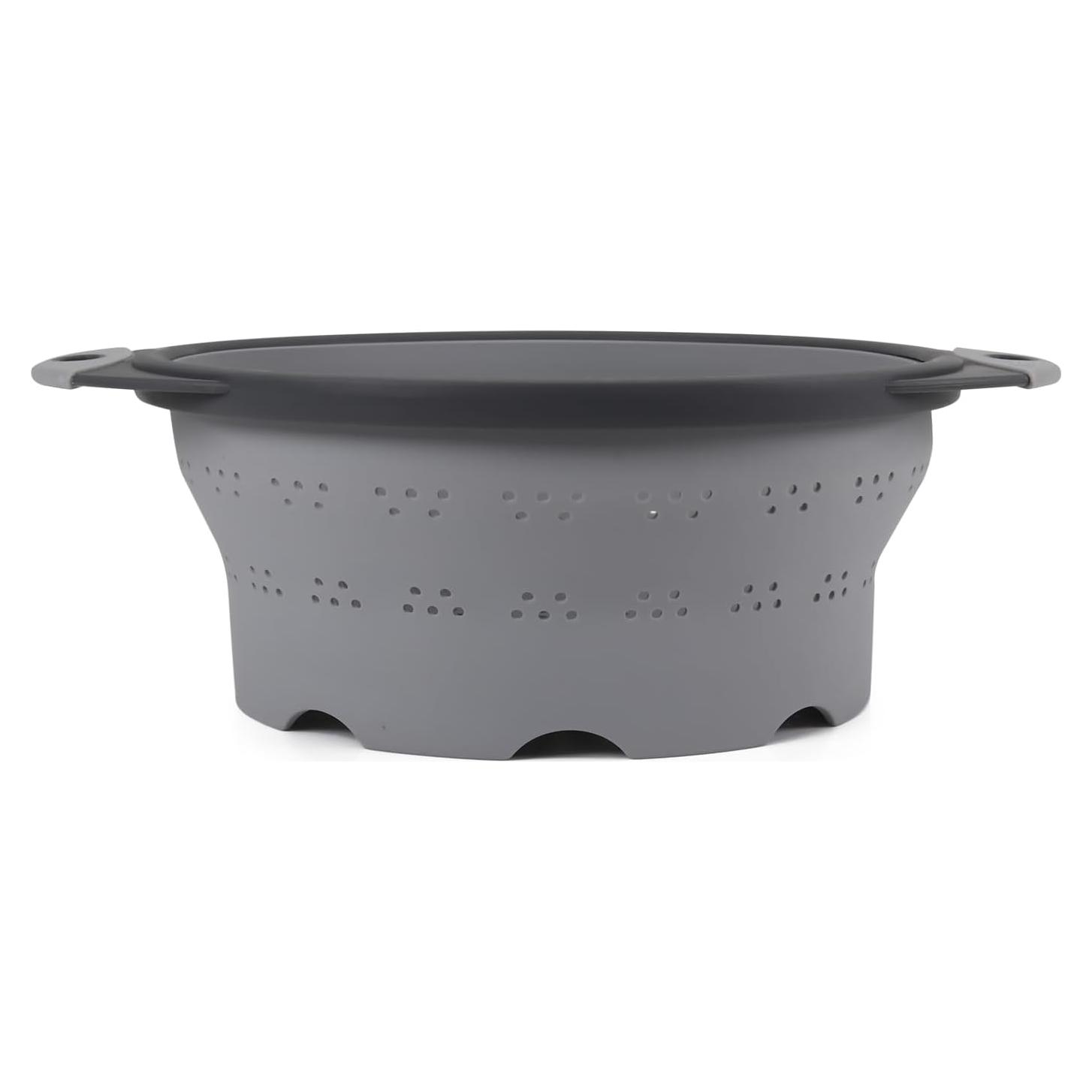 Colador Plegable de Silicona Dexas 20 cm 1.7 L Gris Frío