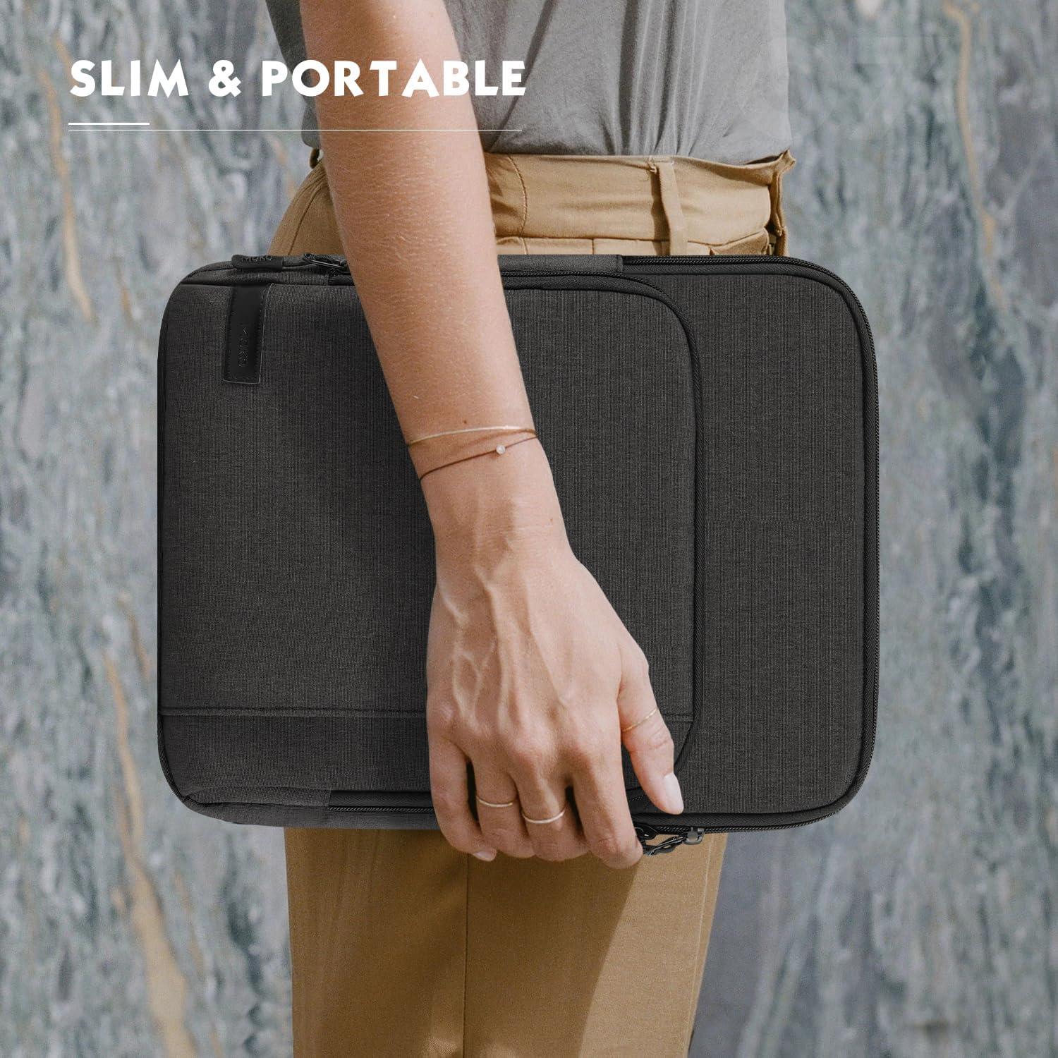 Funda para Tableta MoKo 12.9" Negra y Gris, Compatible iPad Pro