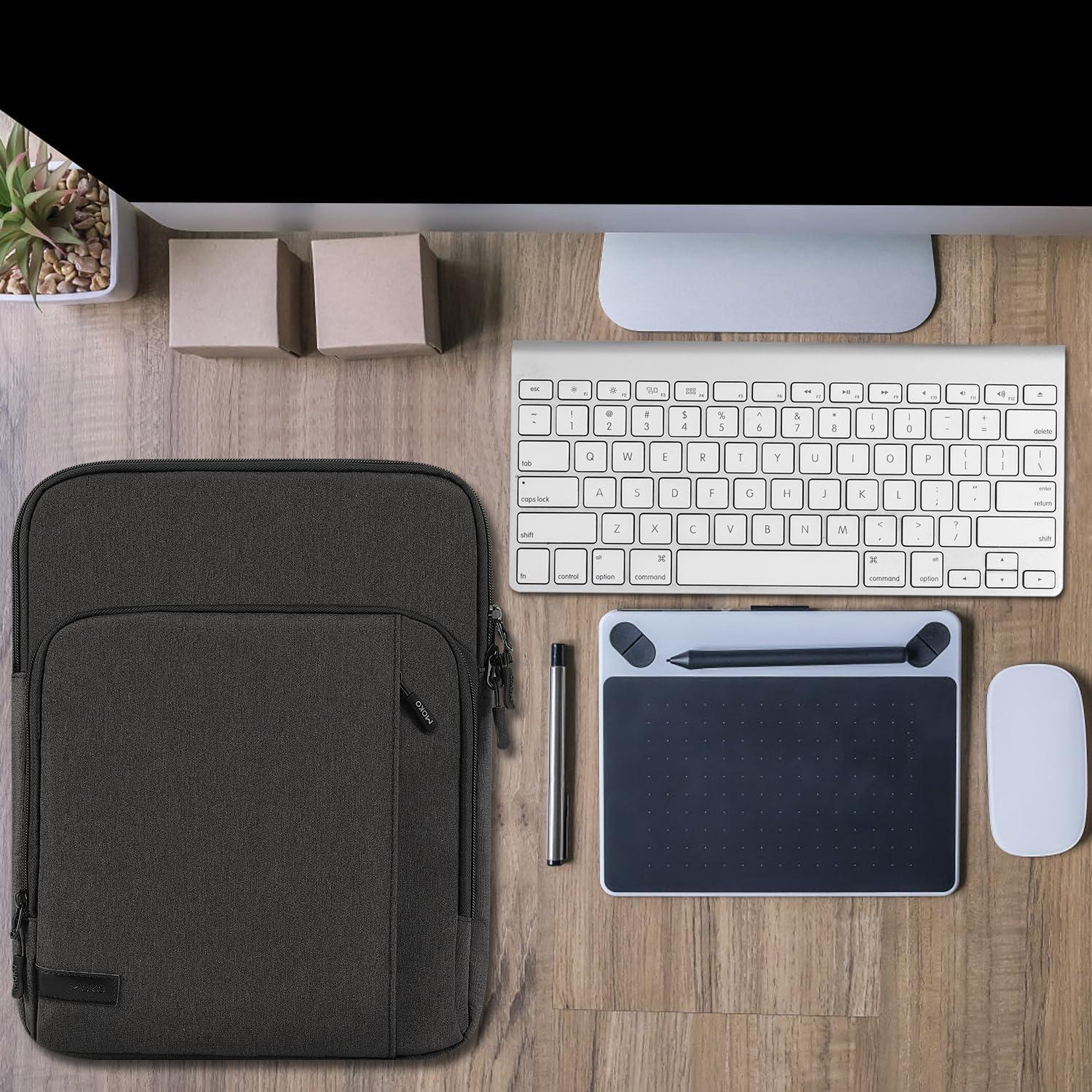 Funda para Tableta MoKo 12.9" Negra y Gris, Compatible iPad Pro