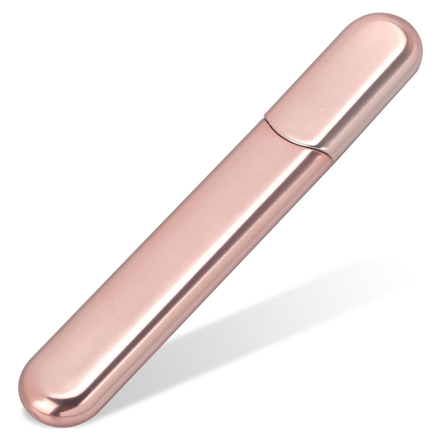 Lima de Uñas de Vidrio Midenso Albaricoque 14 cm con Estuche