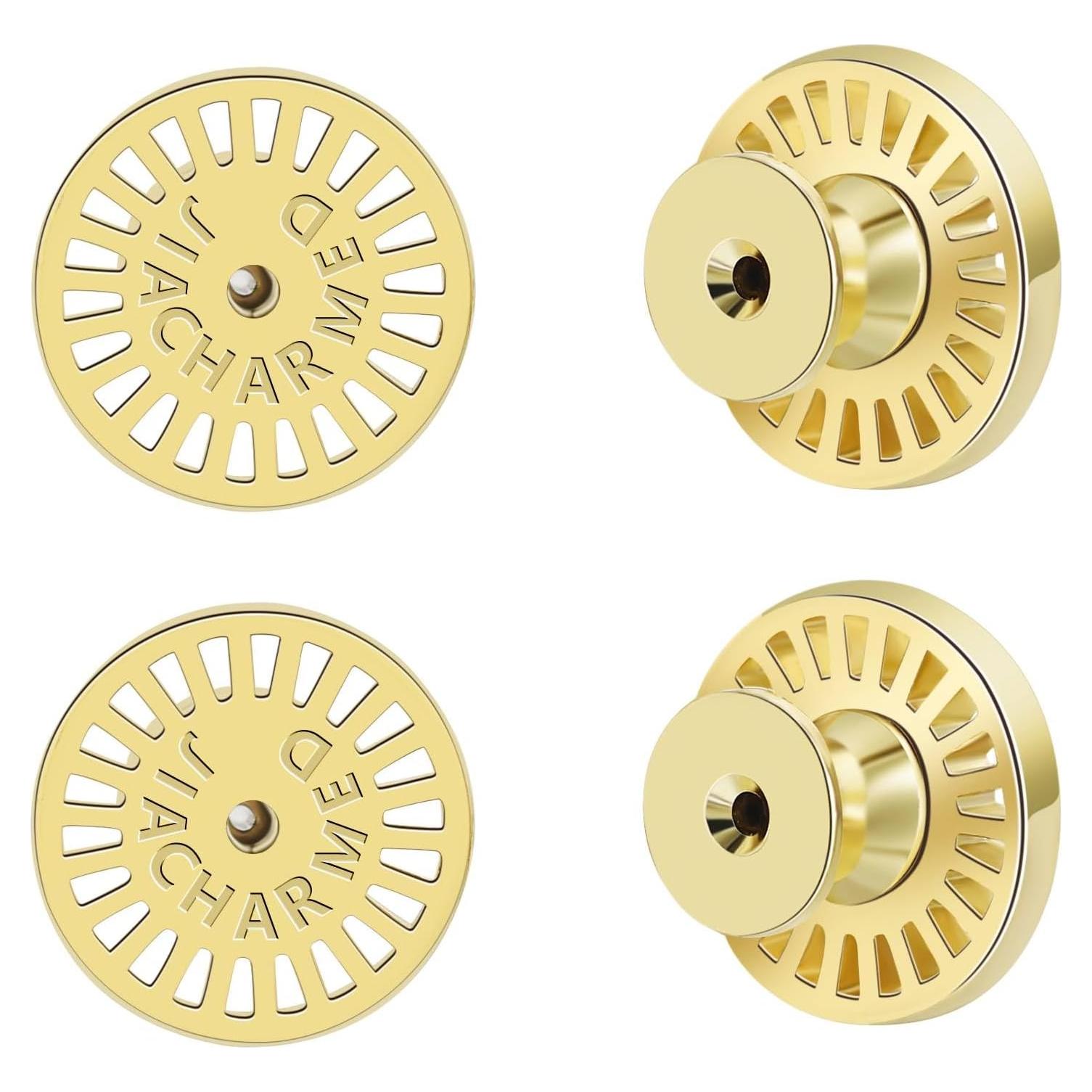 Resortes para Pendientes JIACHARMED Oro 18K 4 Piezas Hipoalergénicos