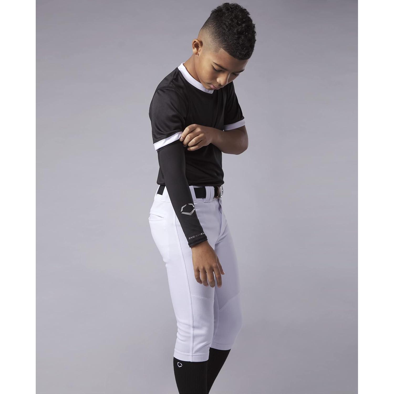 Manga de Compresión Sólida EvoShield para Jóvenes - Negro