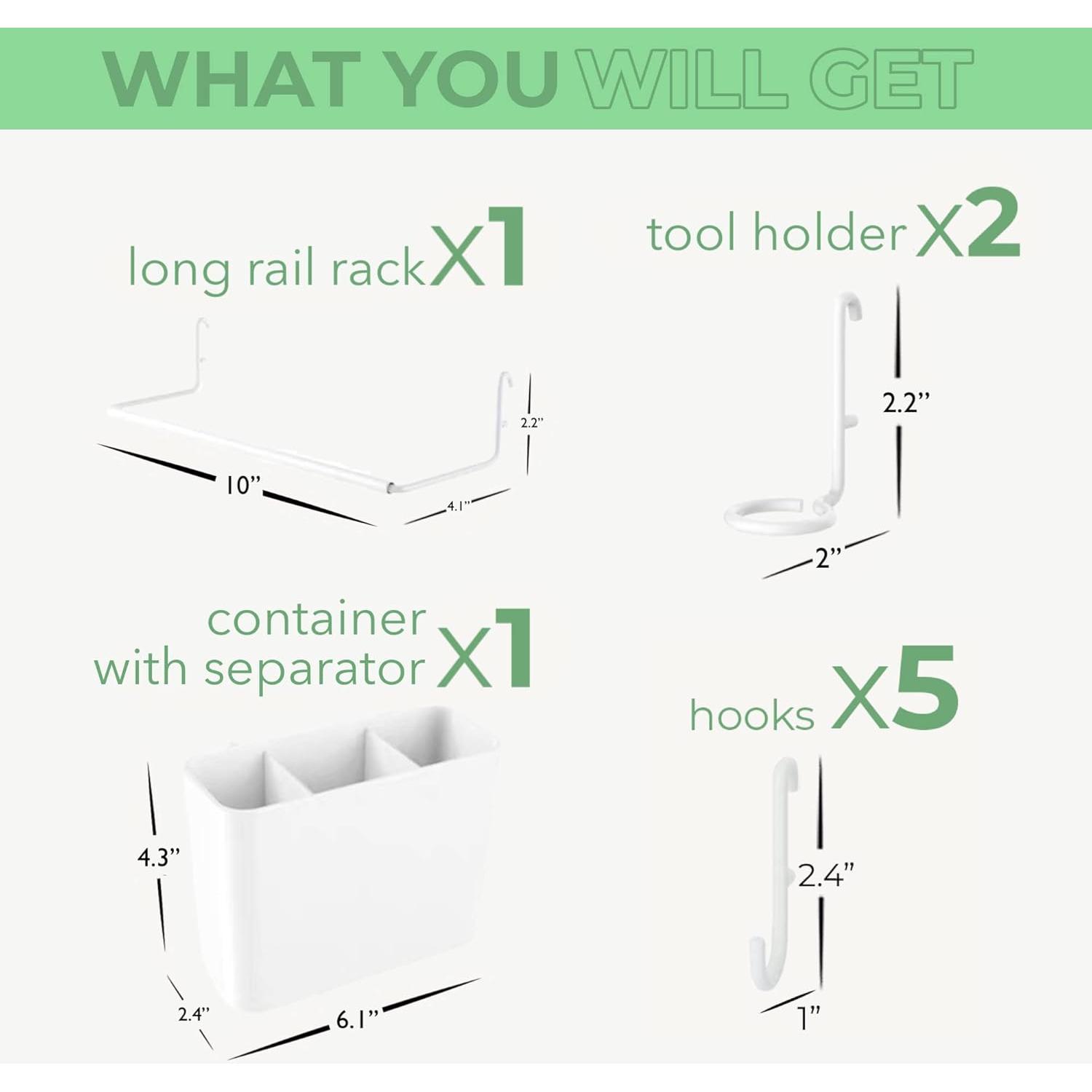 Kit de Accesorios para Tablero de Clavos Keepo Combo B - Blanco