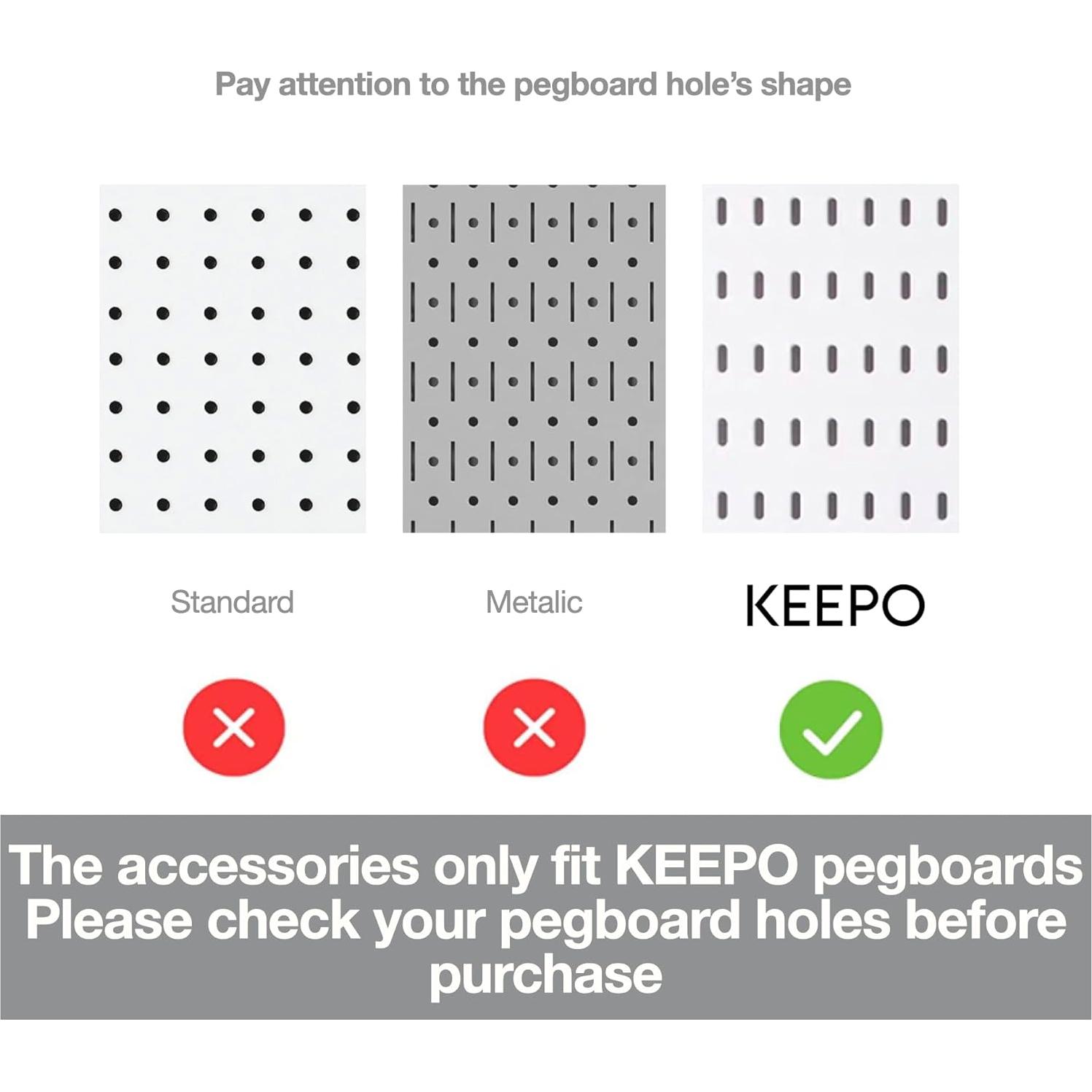 Kit de Accesorios para Tablero de Clavos Keepo Combo B - Blanco