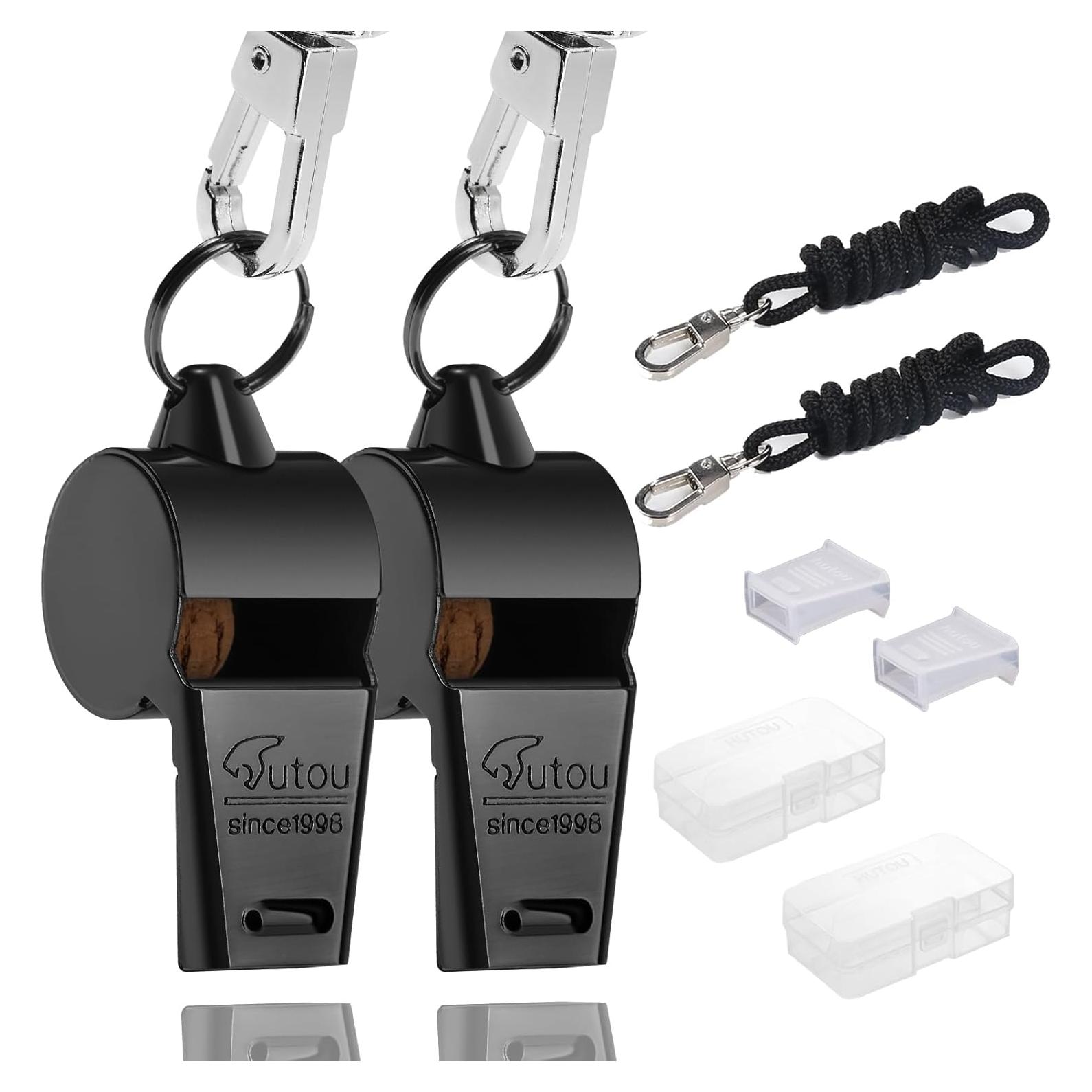 Silbato de Acero Inoxidable HUTOU L4820SH - 2 Pcs con Cordón